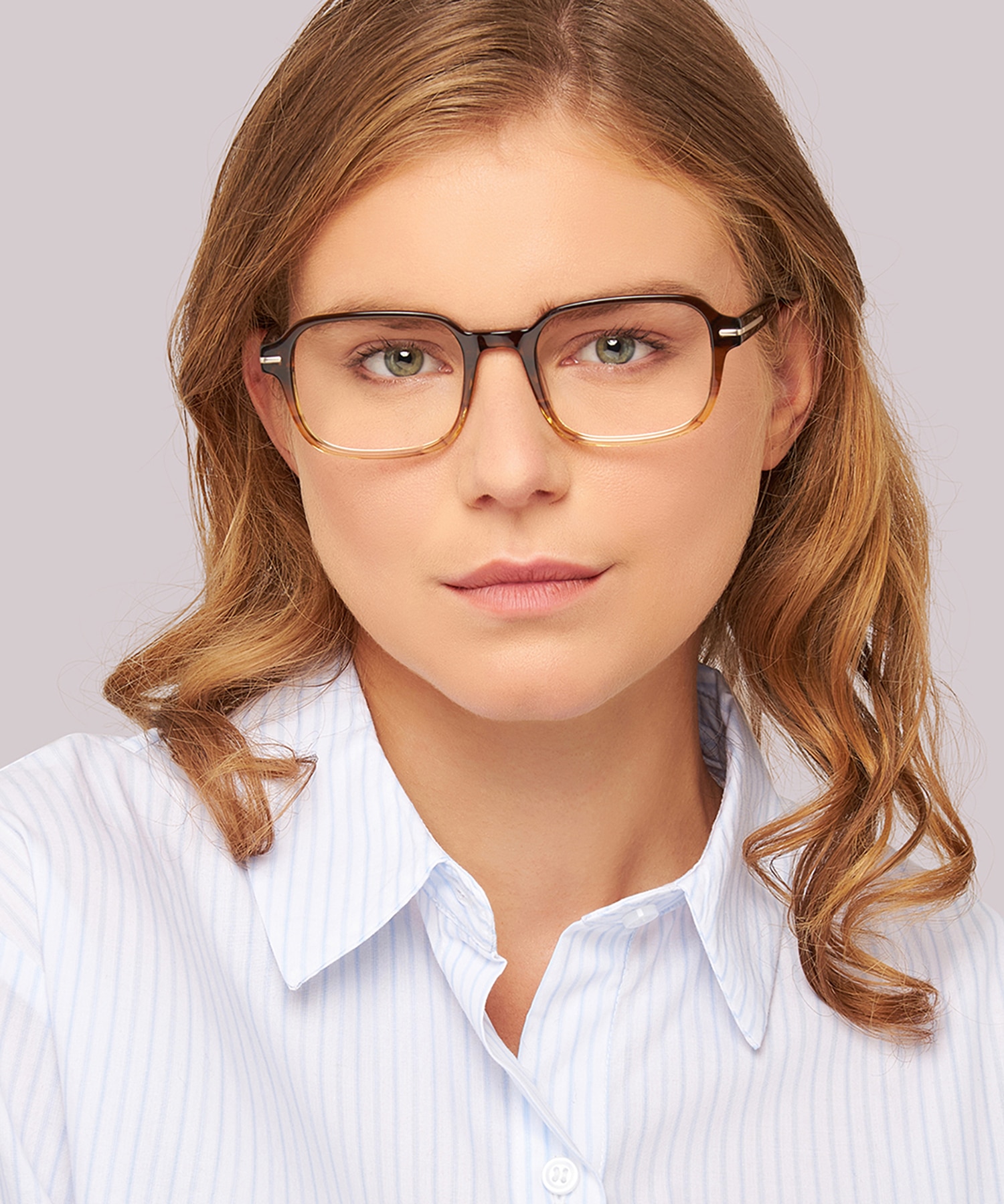 Dollis Shiny Gradient Brown AcetateEyeglass Frames for Women for Glasses Direct