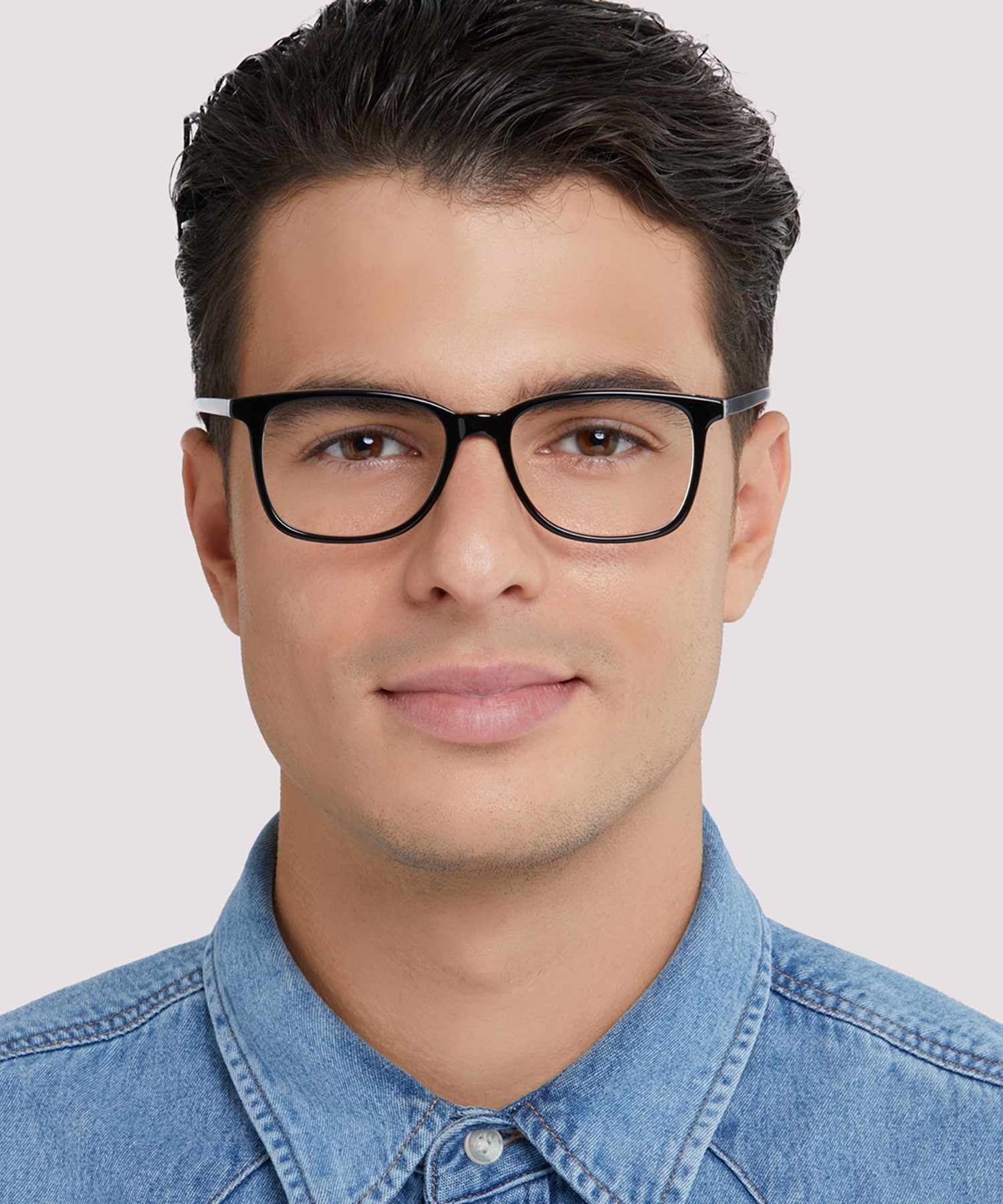 Highgate Black & Crystal AcetateEyeglass Frames for Men for Glasses Direct