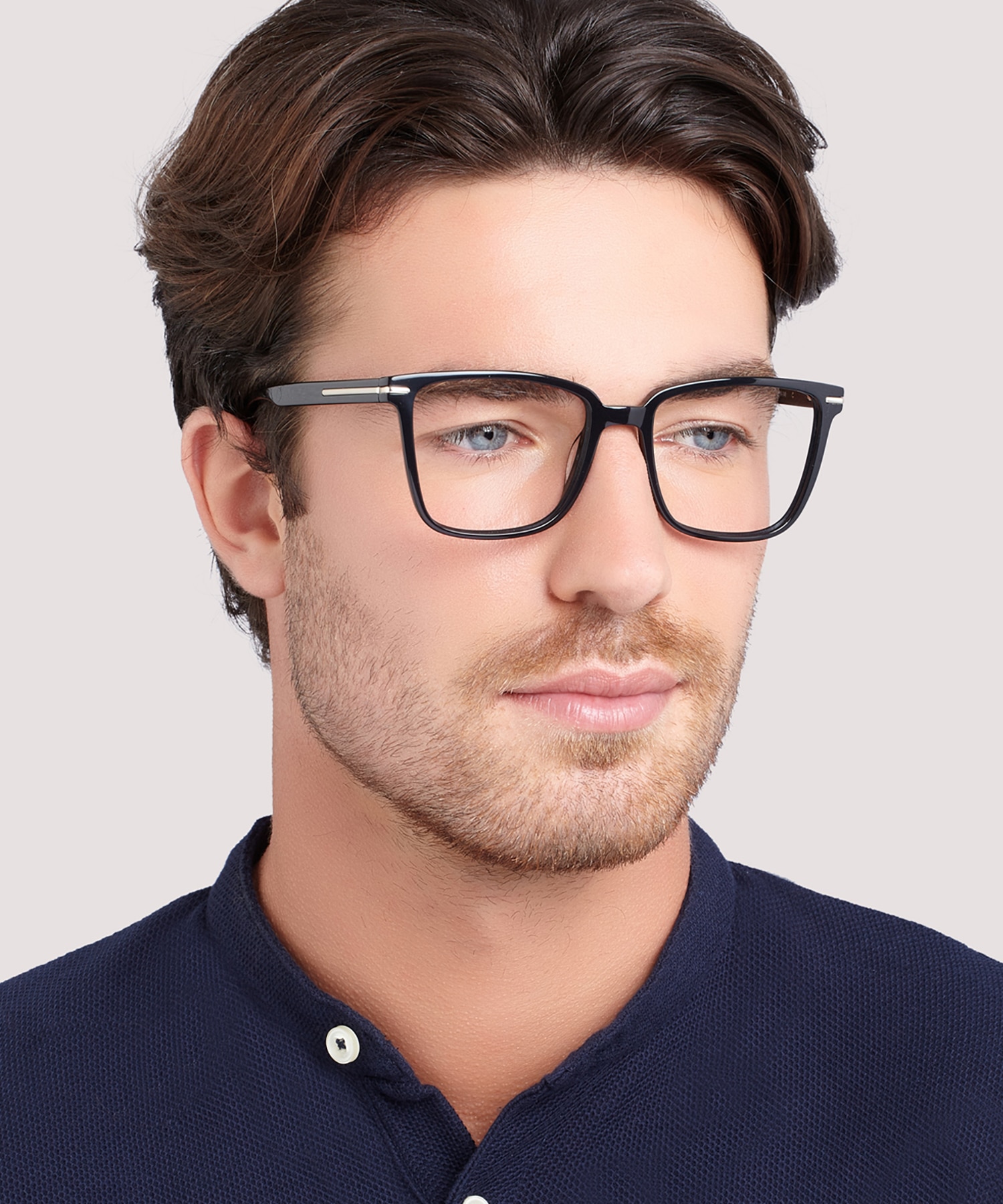 Balham Shiny Black  &  Gold AcetateEyeglass Frames for Men for Glasses Direct