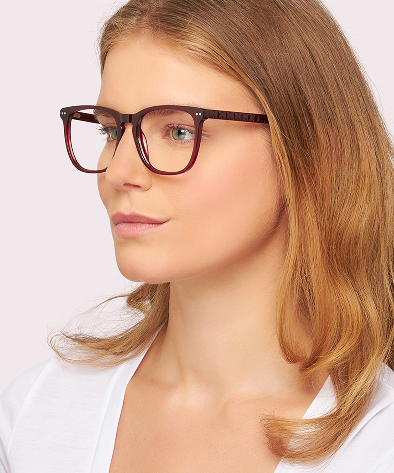 Elsie Milky Burgundy AcetateEyeglass Frames for Women for Glasses Direct