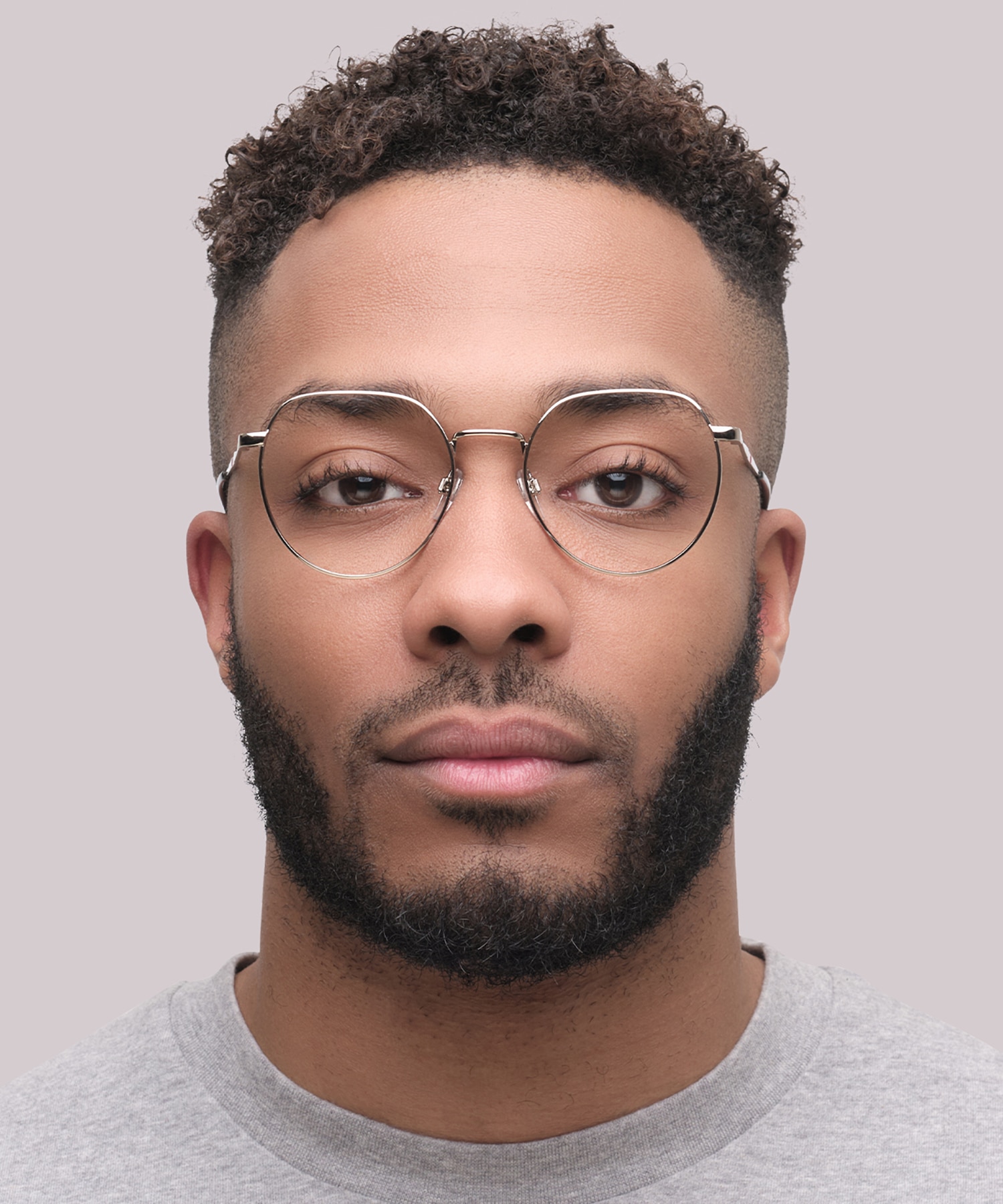 LV 1060 Silver MetalEyeglass Frames for Men for Glasses Direct