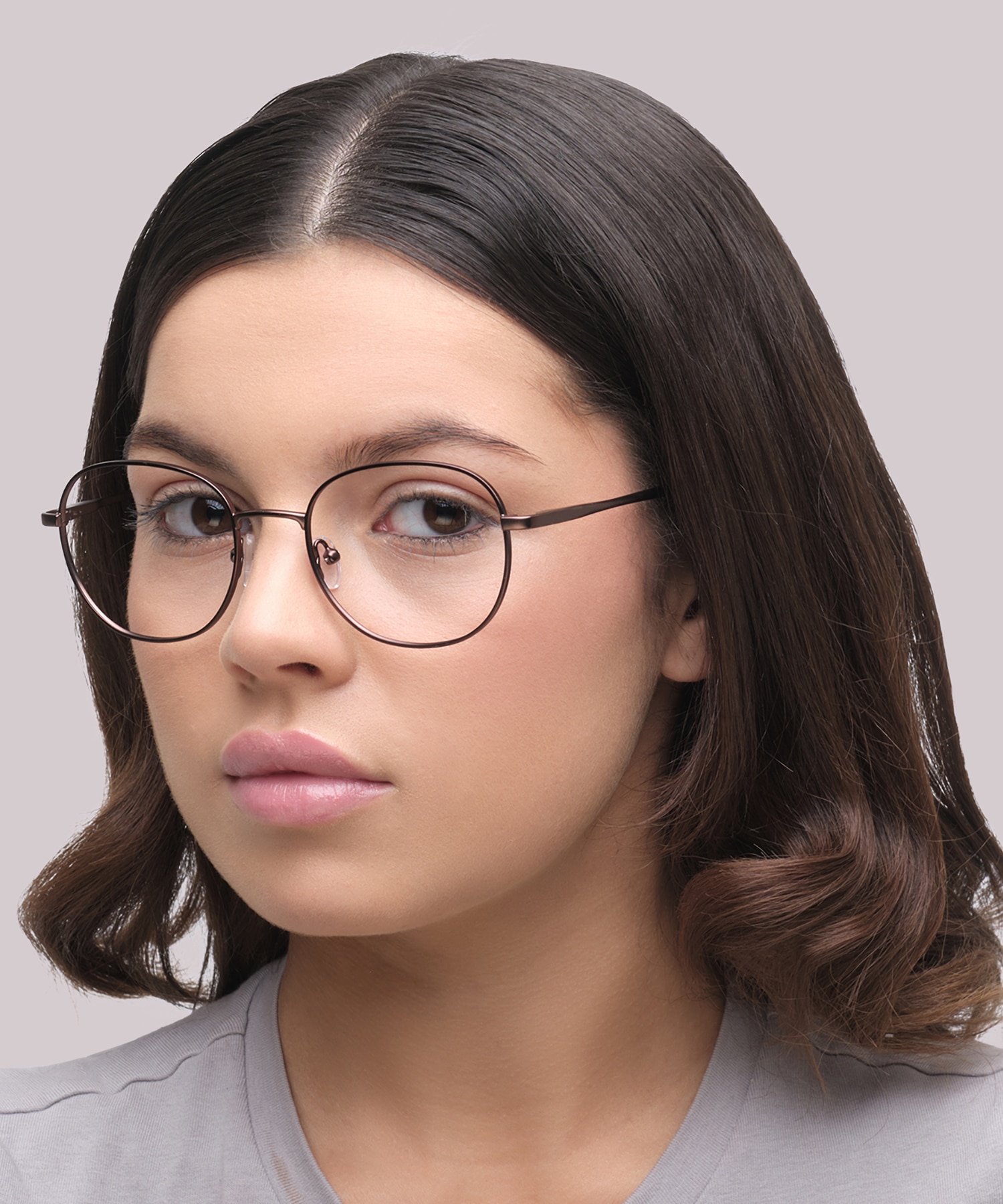 Harlan Satin Gunmetal MetalEyeglass Frames for Women for Glasses Direct