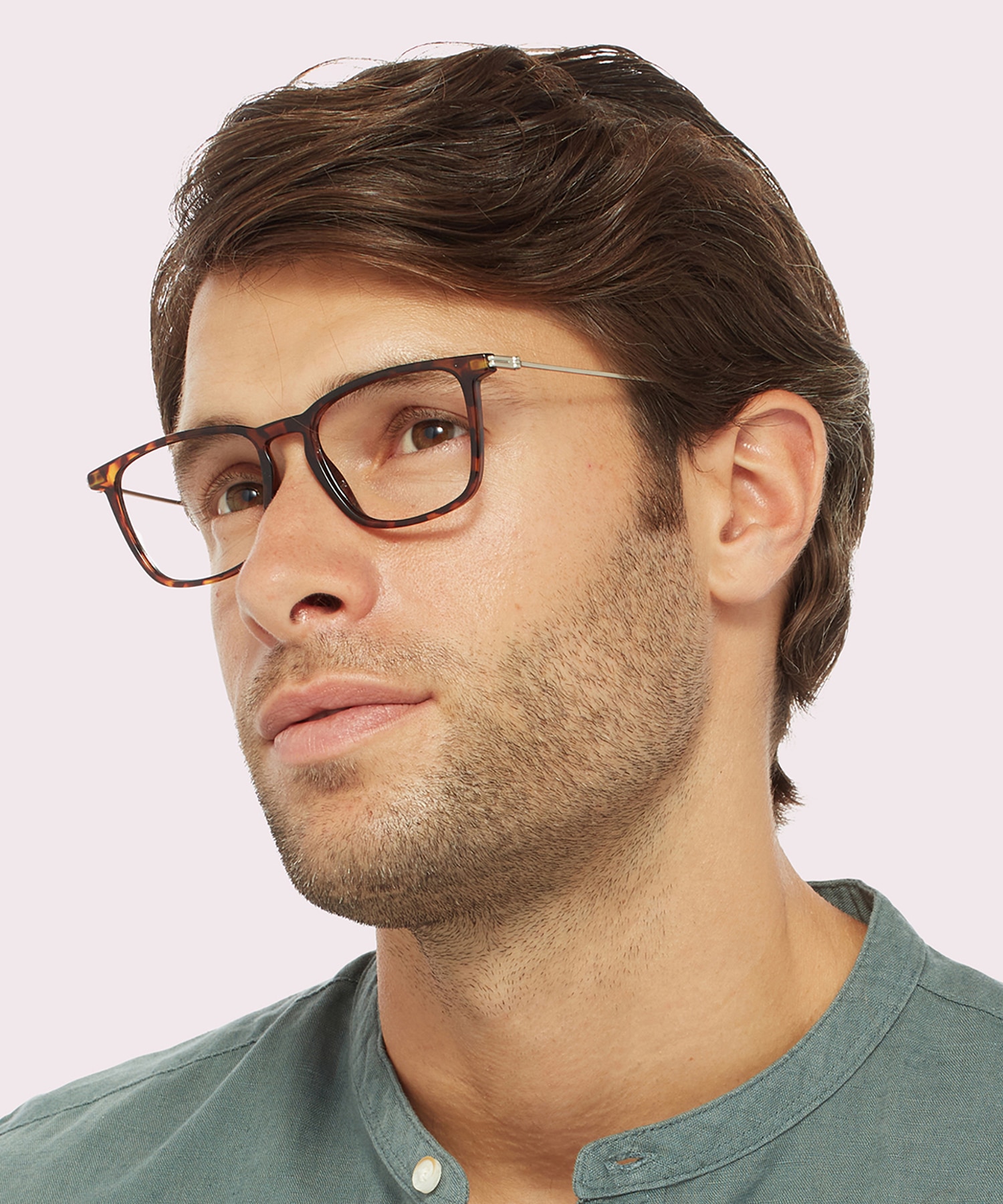 TJ 0061 Tortoise Silver PlasticEyeglass Frames for Men for Glasses Direct