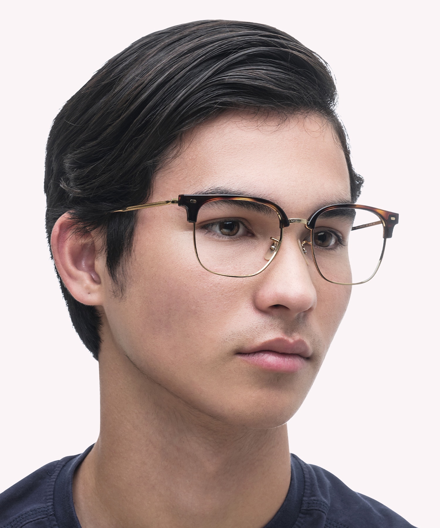 New Clubmaster Optics Havana On Gold PlasticEyeglass Frames for Men for Glasses Direct