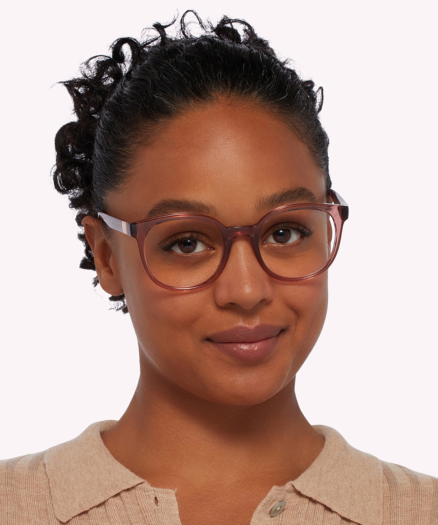 DG5083 Transparent Pink PlasticEyeglass Frames for Women for Glasses Direct