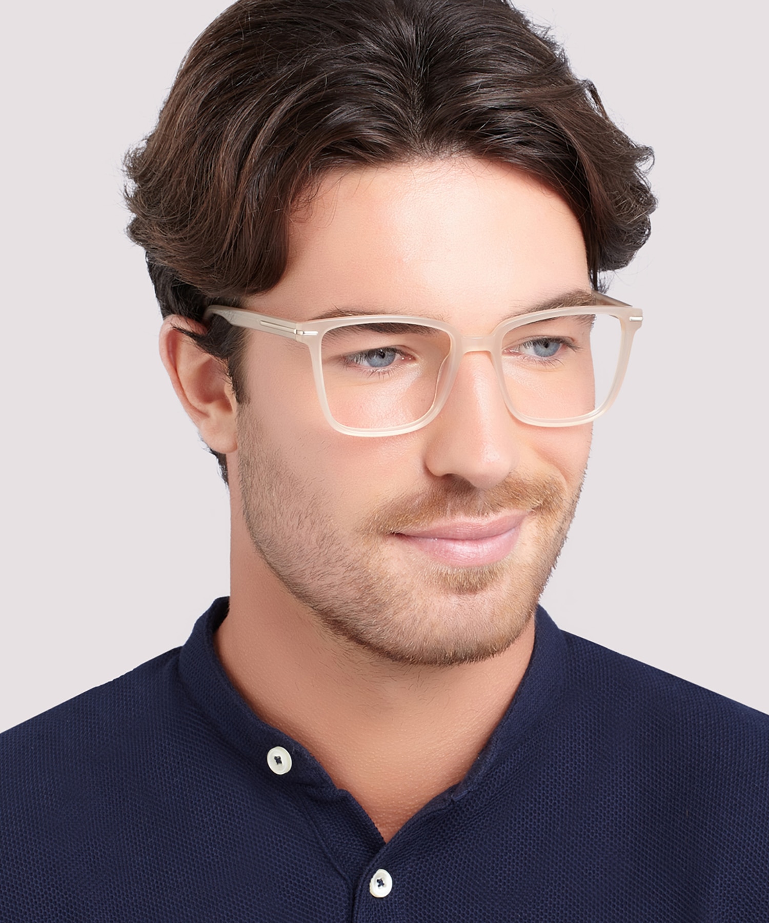 Balham Shiny Champagne Milky AcetateEyeglass Frames for Men for Glasses Direct