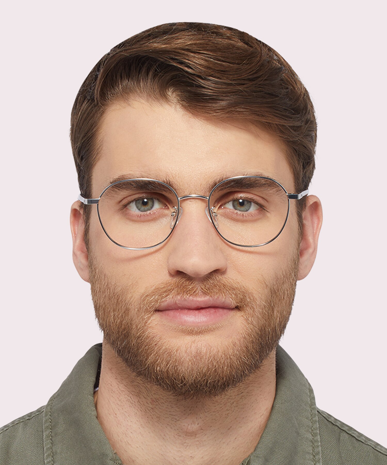PLD D456/G Silver MetalEyeglass Frames for Men for Glasses Direct
