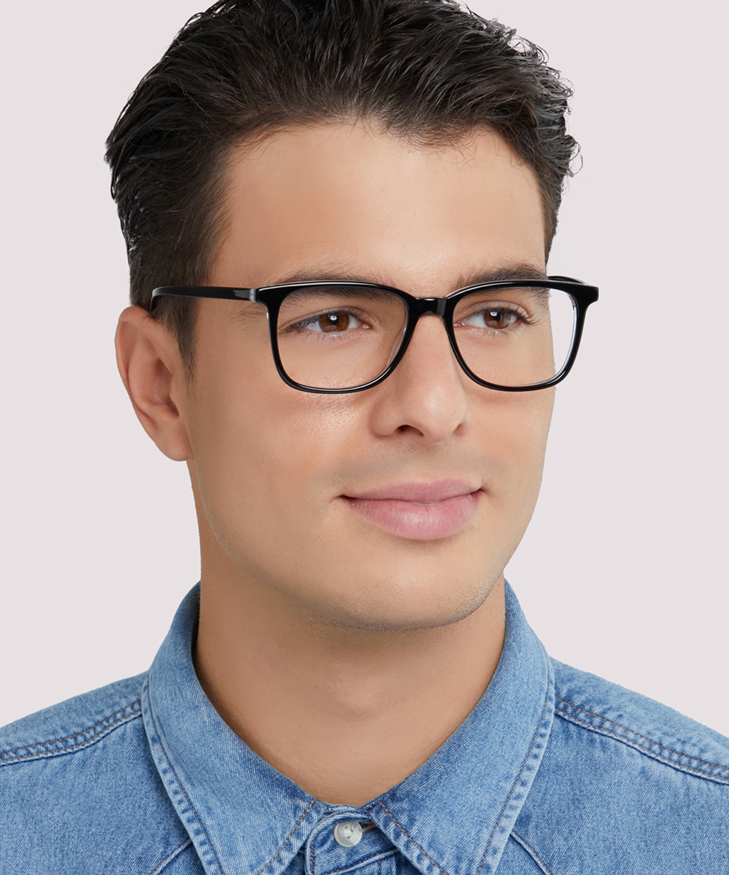 Highgate Black & Crystal AcetateEyeglass Frames for Men for Glasses Direct
