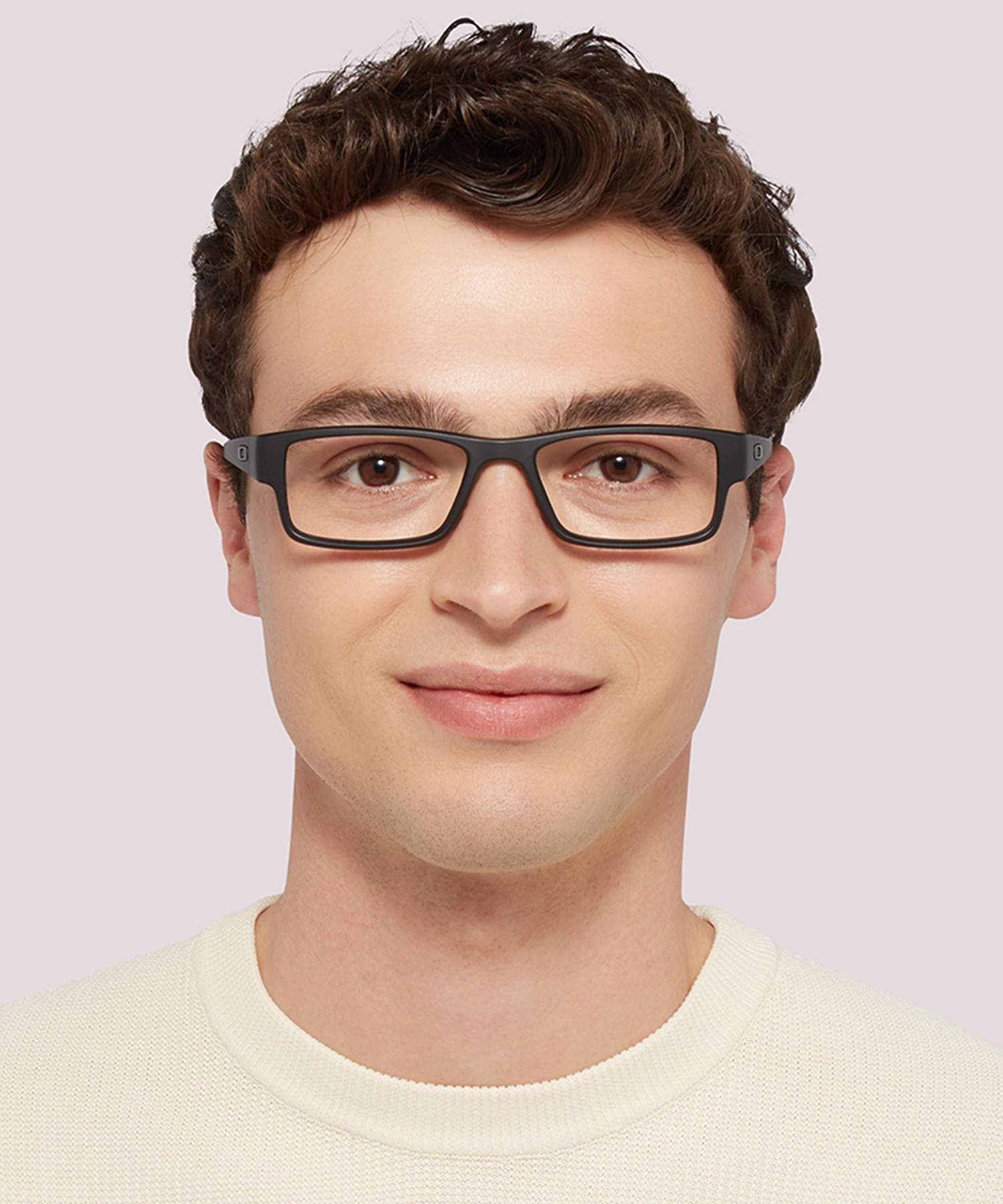 Airdrop™ Satin Black PlasticEyeglass Frames for Men for Glasses Direct