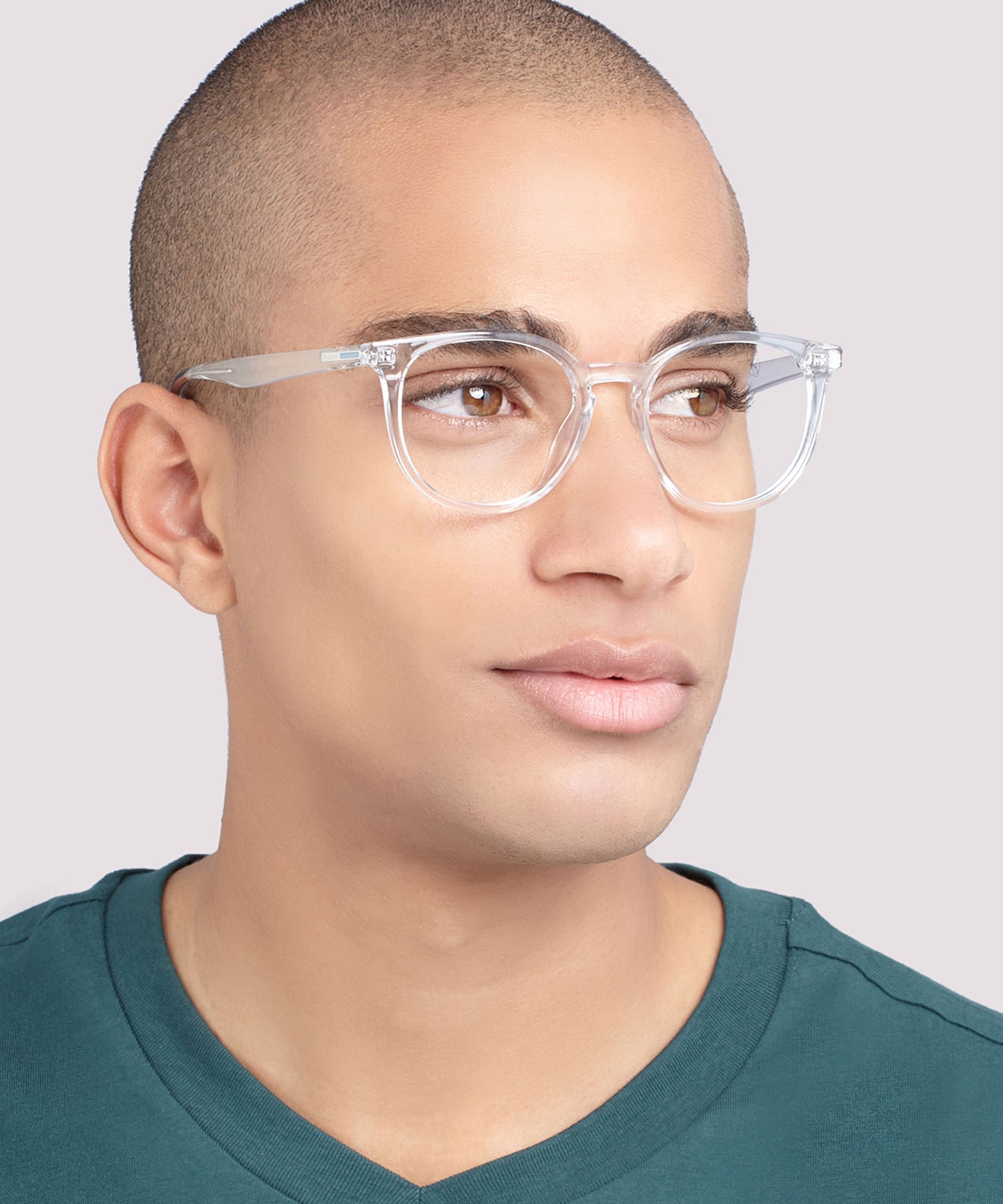 PLD D381 Clear PlasticEyeglass Frames for Men for Glasses Direct