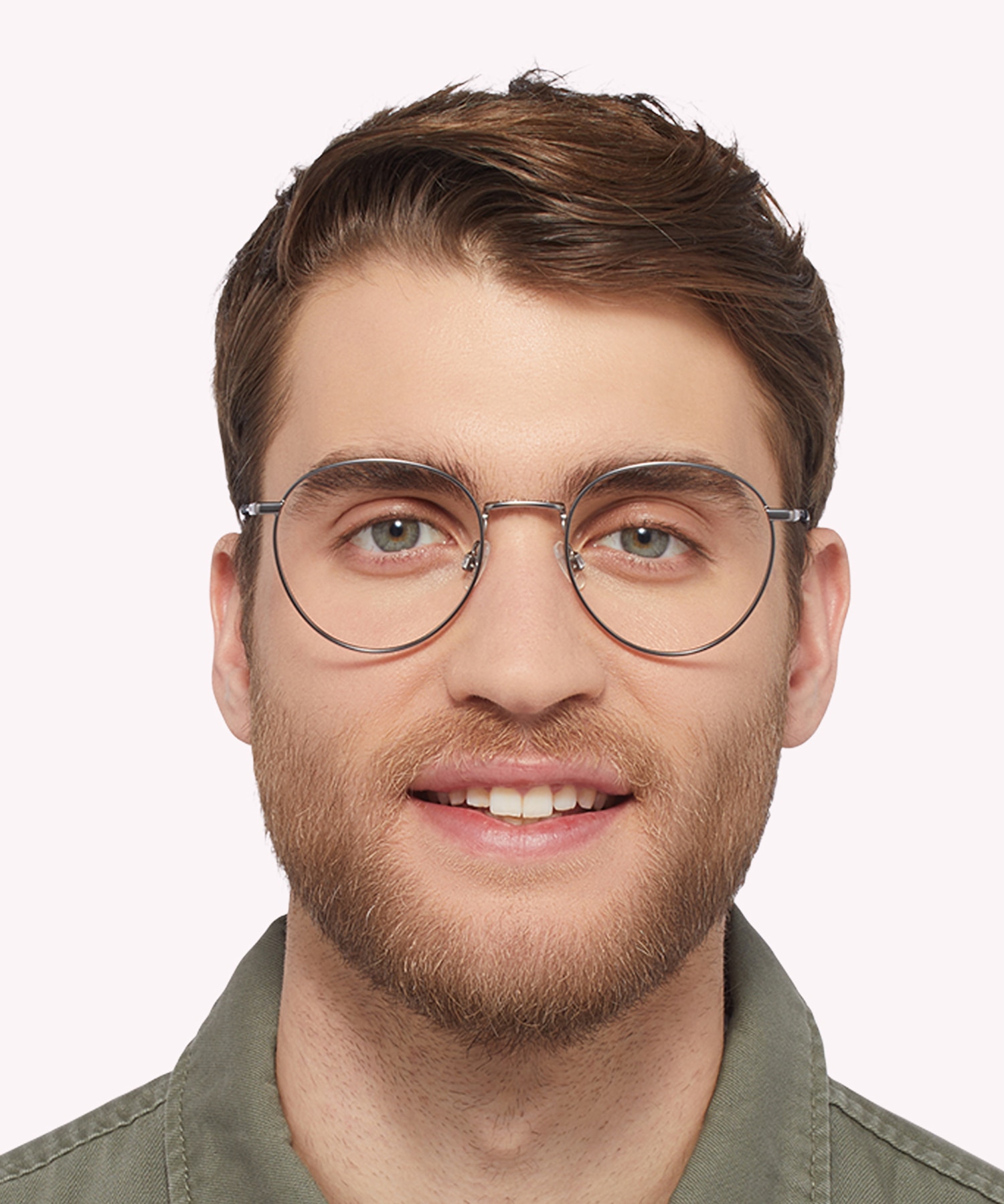 TJ 0089 Silver MetalEyeglass Frames for Men for Glasses Direct