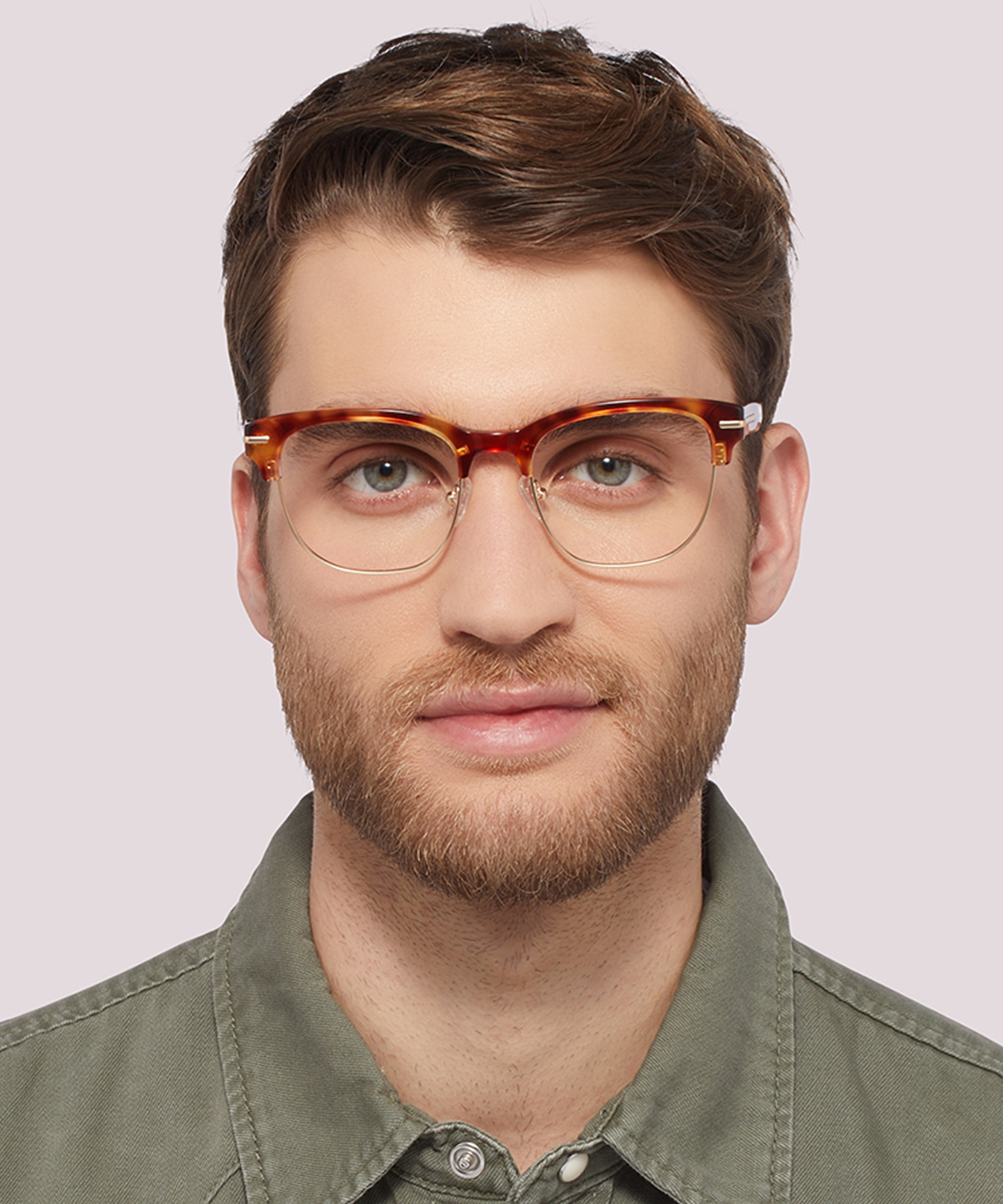 Greenford Honey Havana MetalEyeglass Frames for Men for Glasses Direct