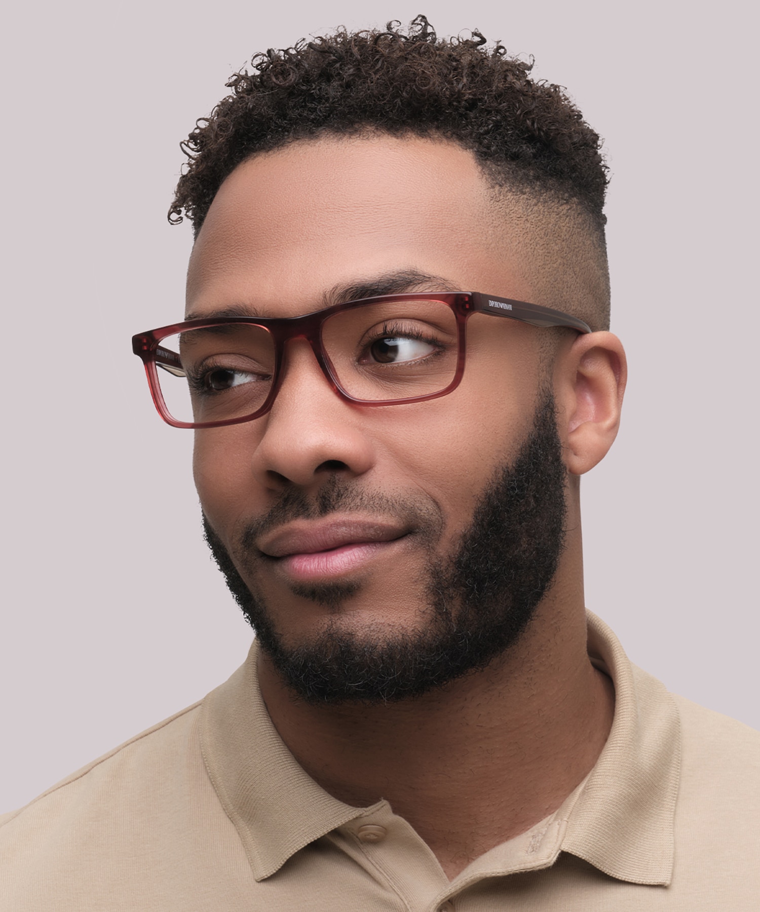 EA3227 Shiny Bordeaux & Top Smoke AcetateSunglass Frames for Men for Glasses Direct