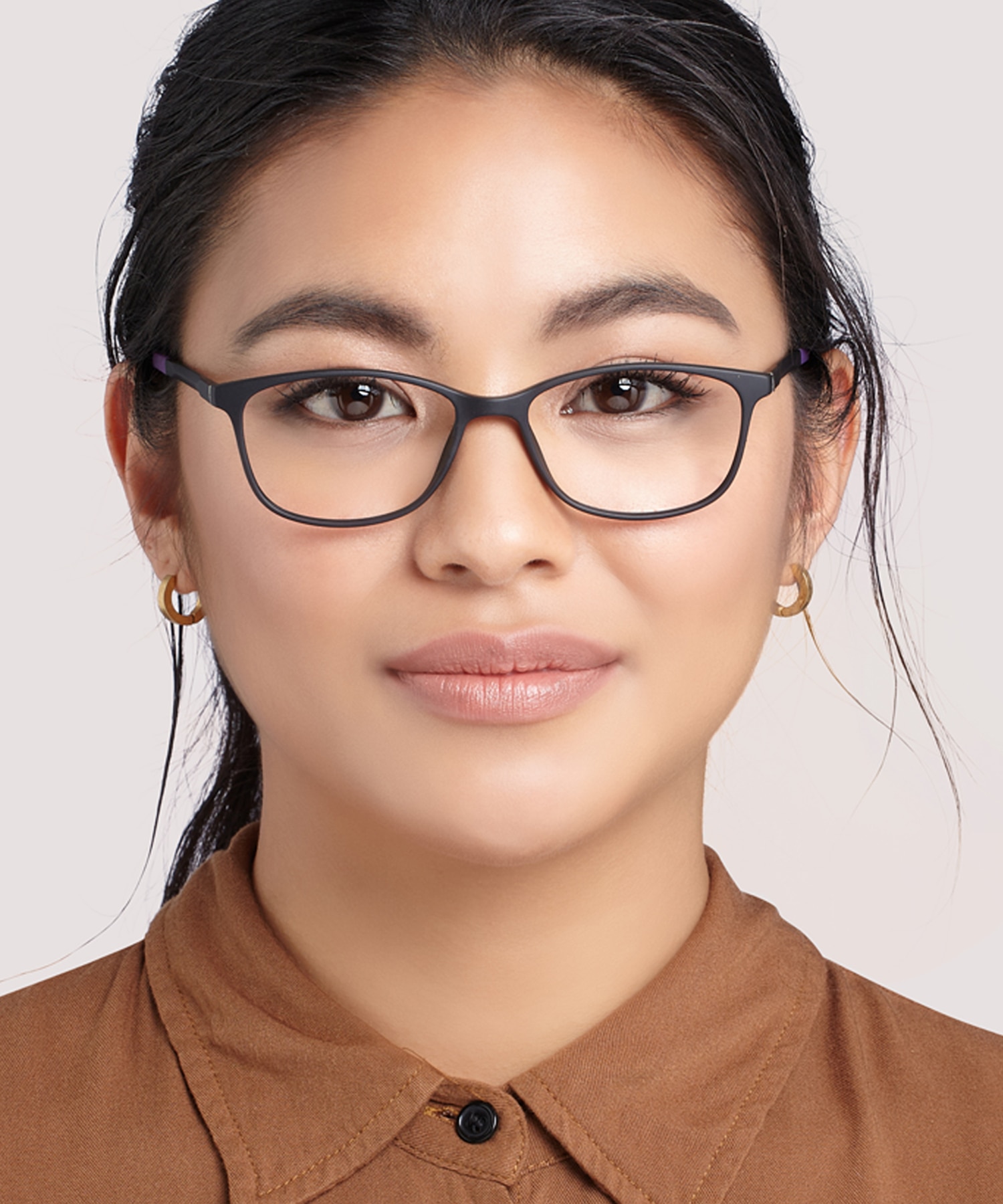 Elaine Matte Black PlasticEyeglass Frames for Women for Glasses Direct