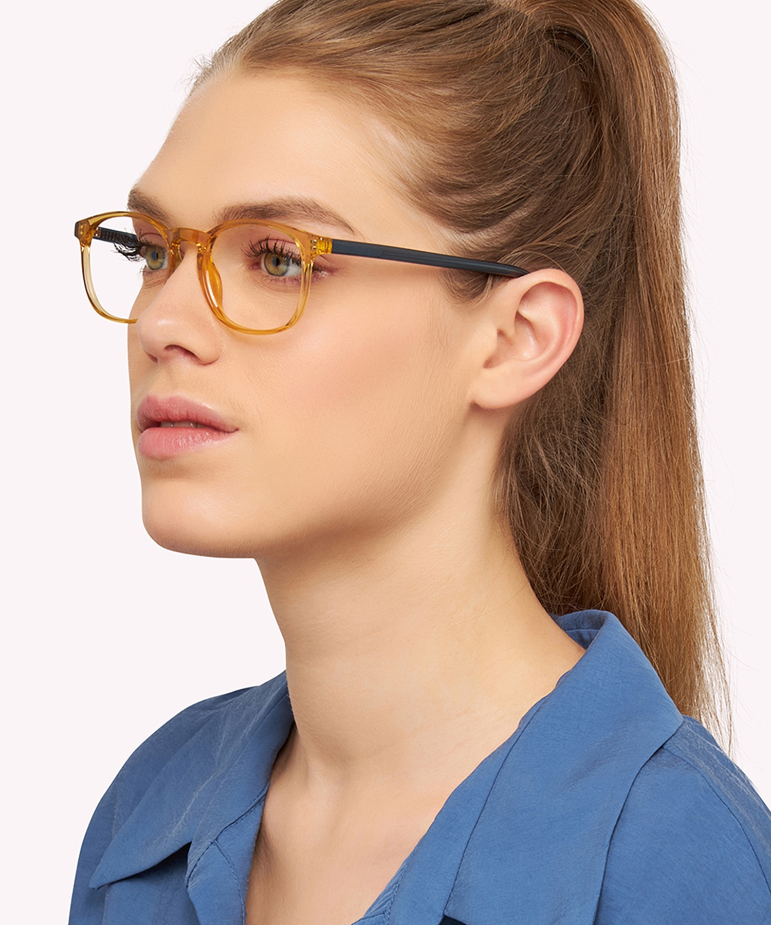 Delaney Yellow Crystal PlasticEyeglass Frames for Women for Glasses Direct