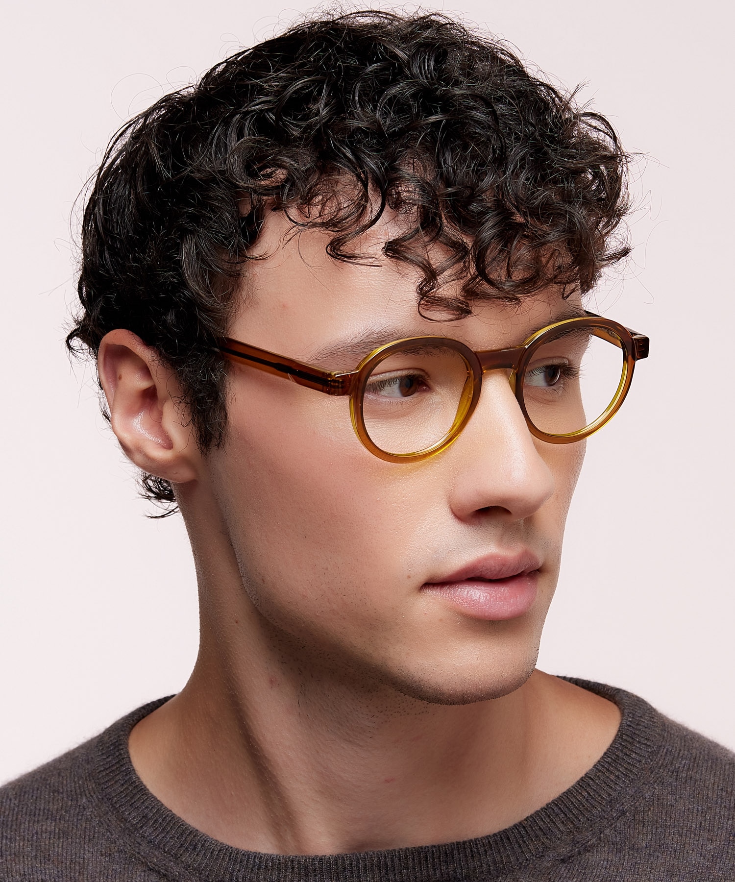 Joby Crystal Brown & Crystal Yellow PlasticEyeglass Frames for Men for Glasses Direct