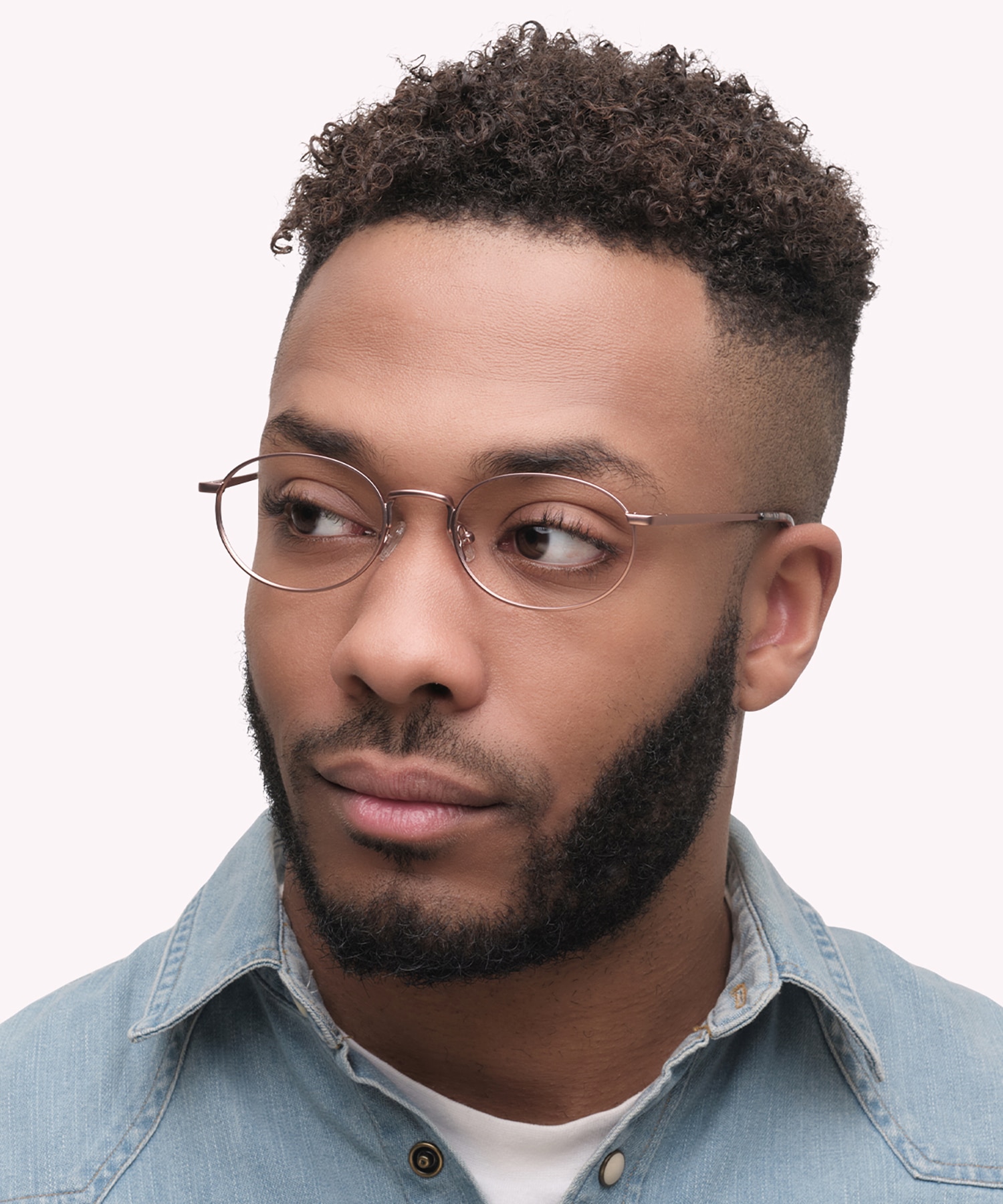 Hawkins Matte Rose Gold MetalEyeglass Frames for Men for Glasses Direct