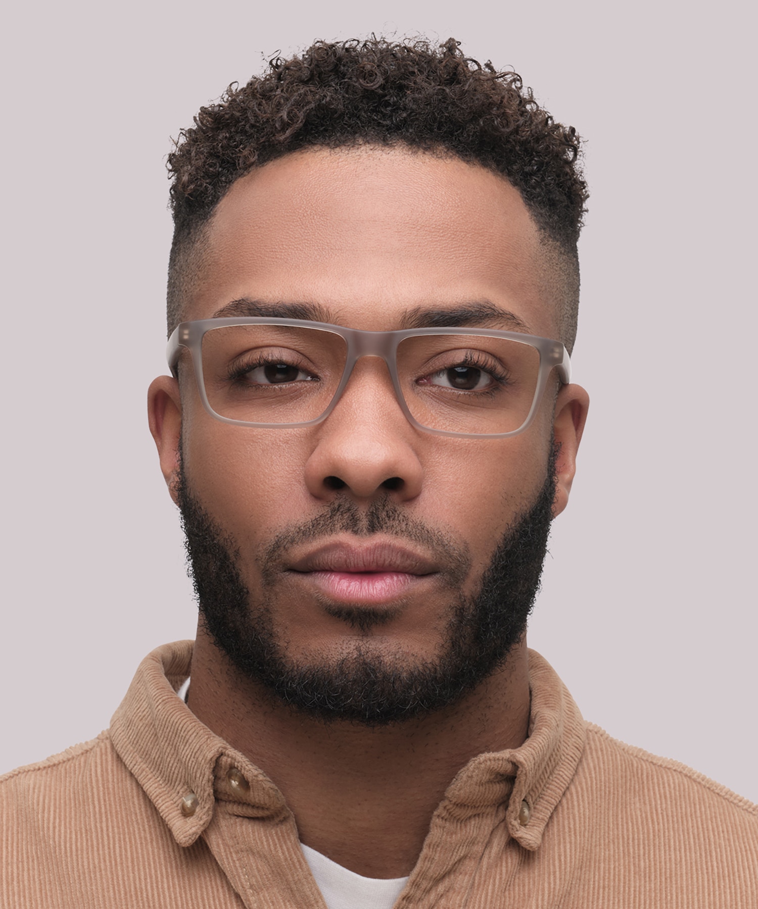 Henry Matte Light Grey PlasticEyeglass Frames for Men for Glasses Direct