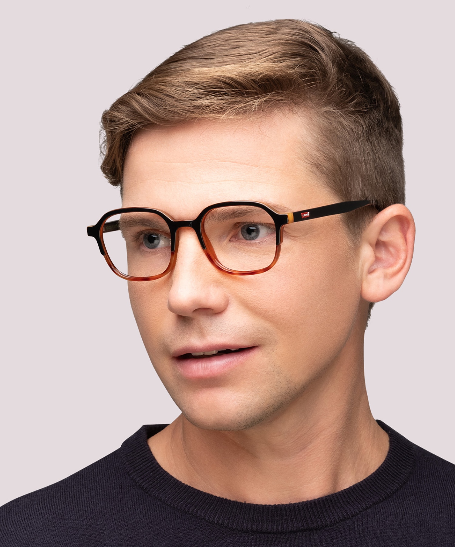 LV 5043 Tortoise Black PlasticEyeglass Frames for Men for Glasses Direct