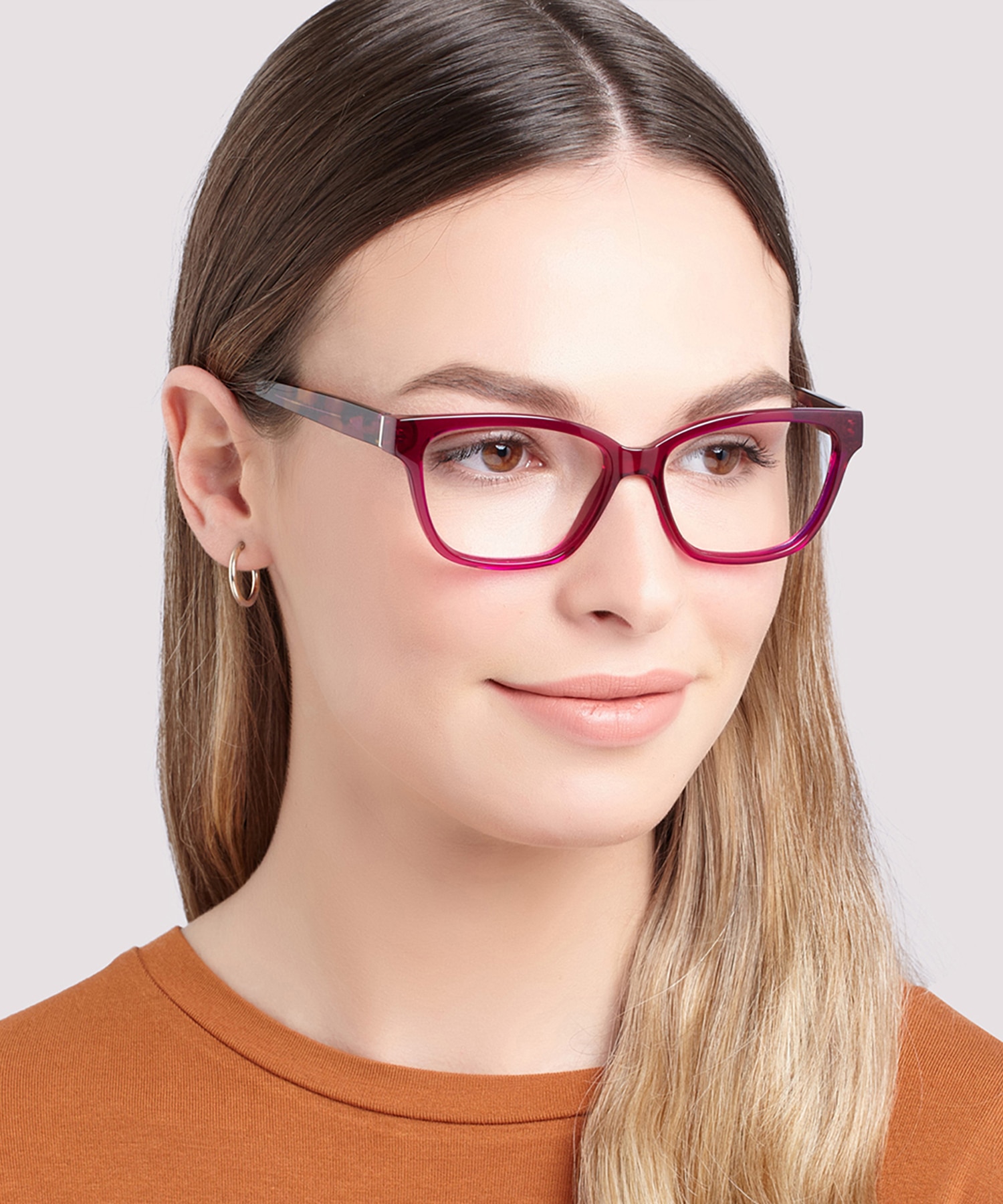 Clara Purple AcetateEyeglass Frames for Women for Glasses Direct