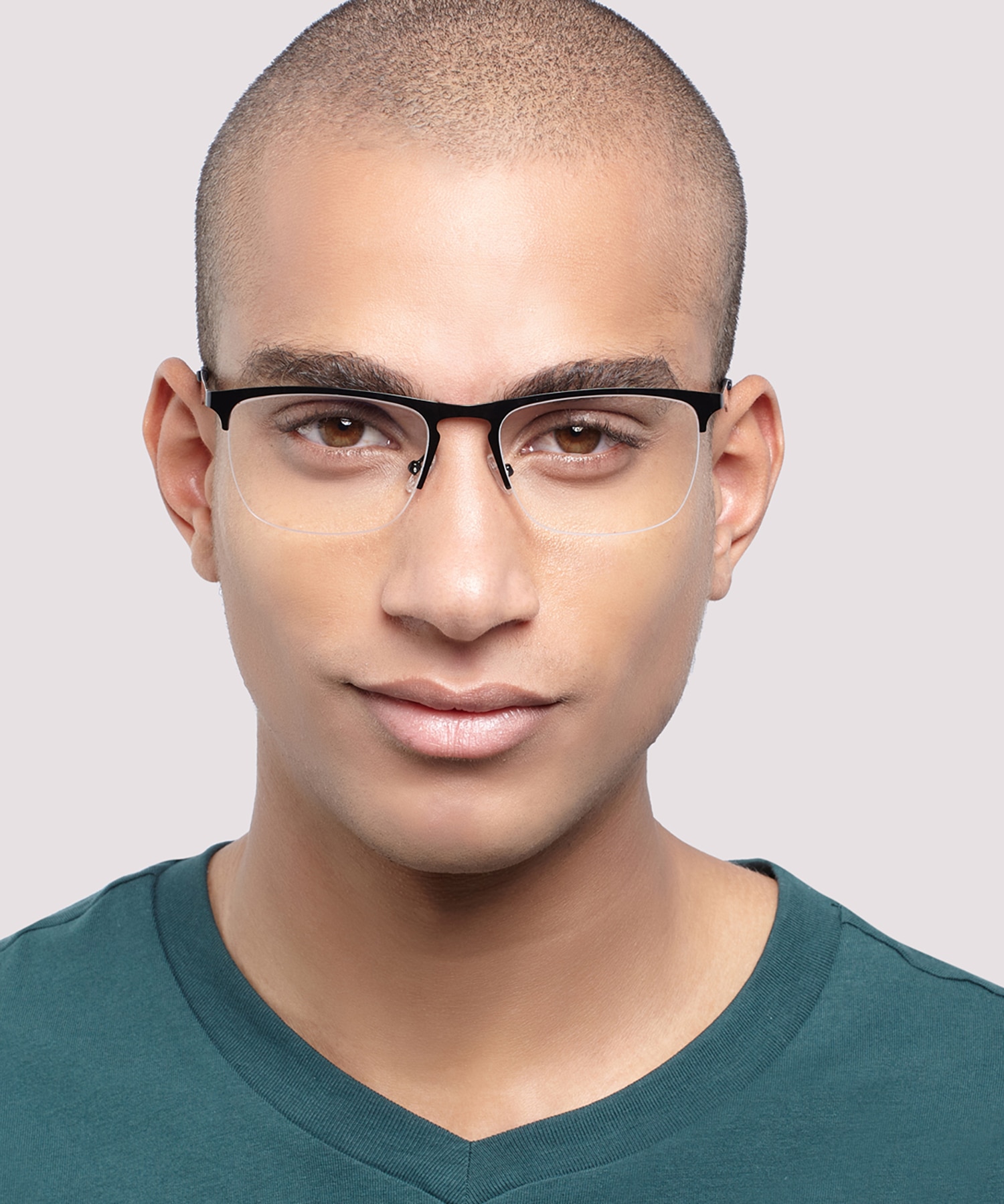 Joe1 Shiny Black MetalEyeglass Frames for Men for Glasses Direct
