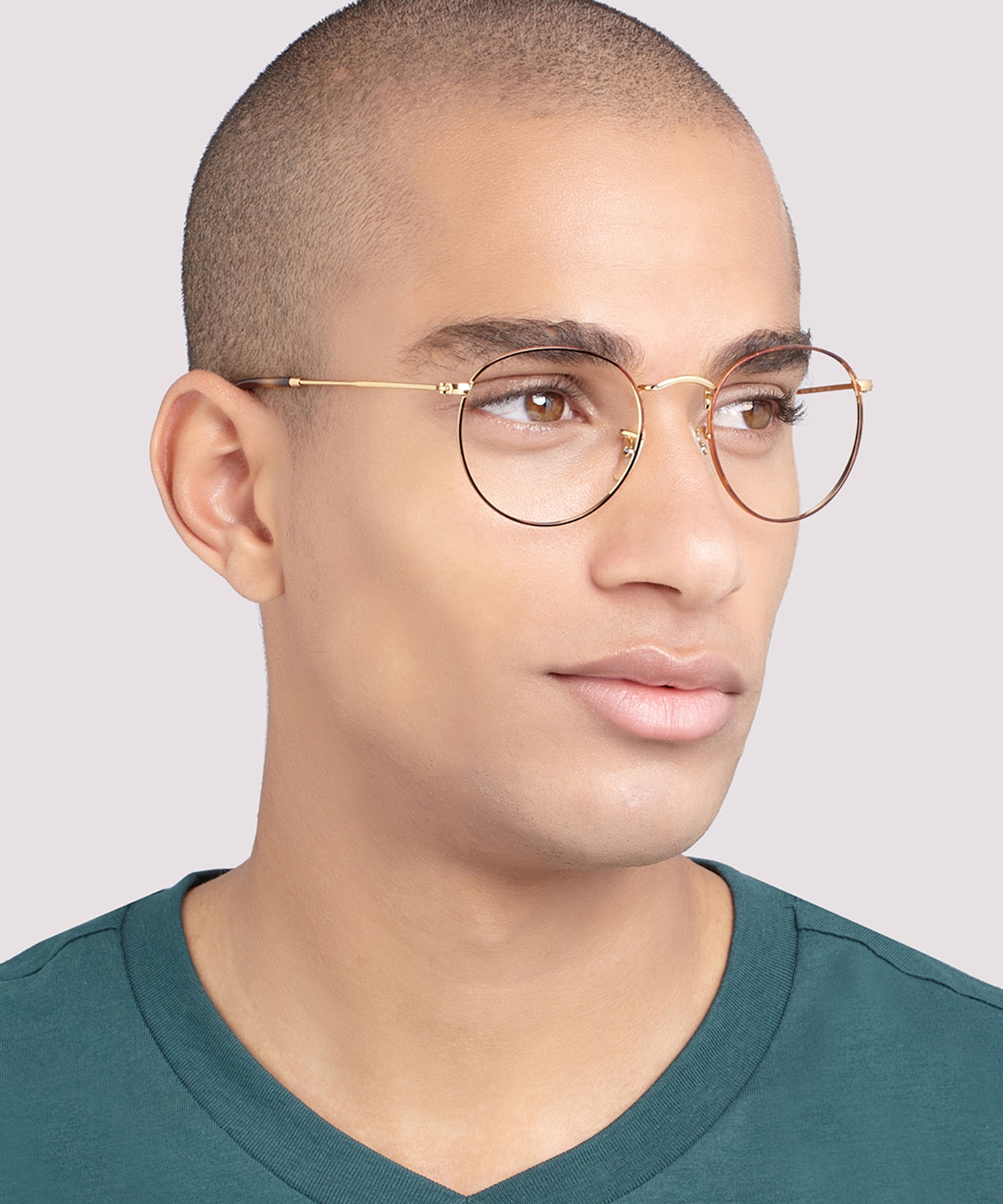 RB3447V Havana On Gold MetalSunglass Frames for Men for Glasses Direct