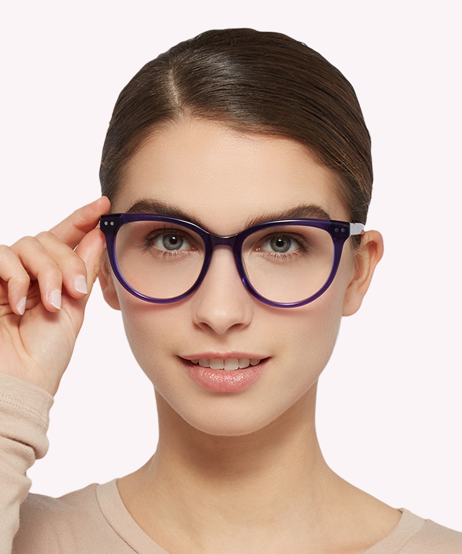Gretchen Crystal Purple AcetateEyeglass Frames for Women for Glasses Direct
