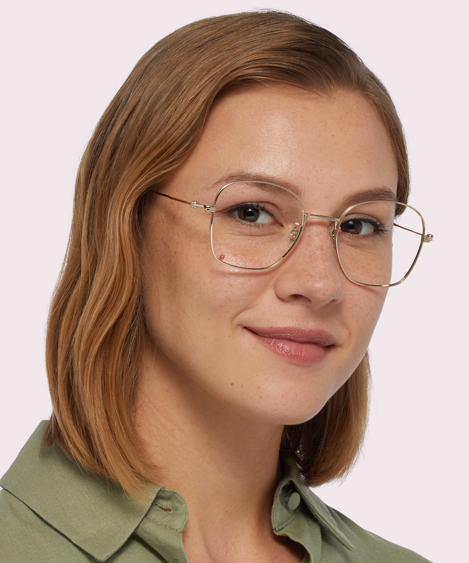 TJ 0072/F Gold MetalEyeglass Frames for Women for Glasses Direct