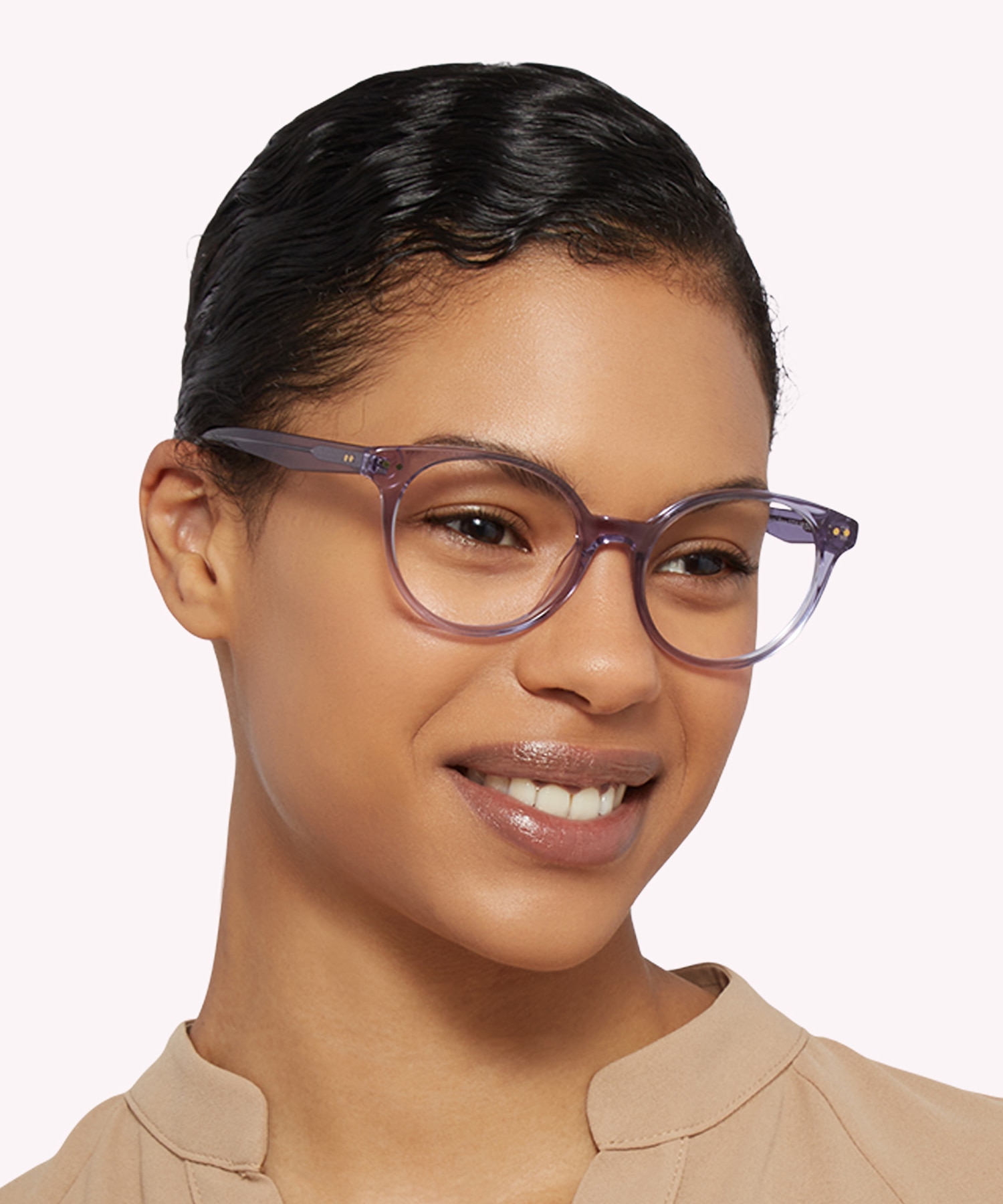 Gracie Crystal Mauve AcetateEyeglass Frames for Women for Glasses Direct