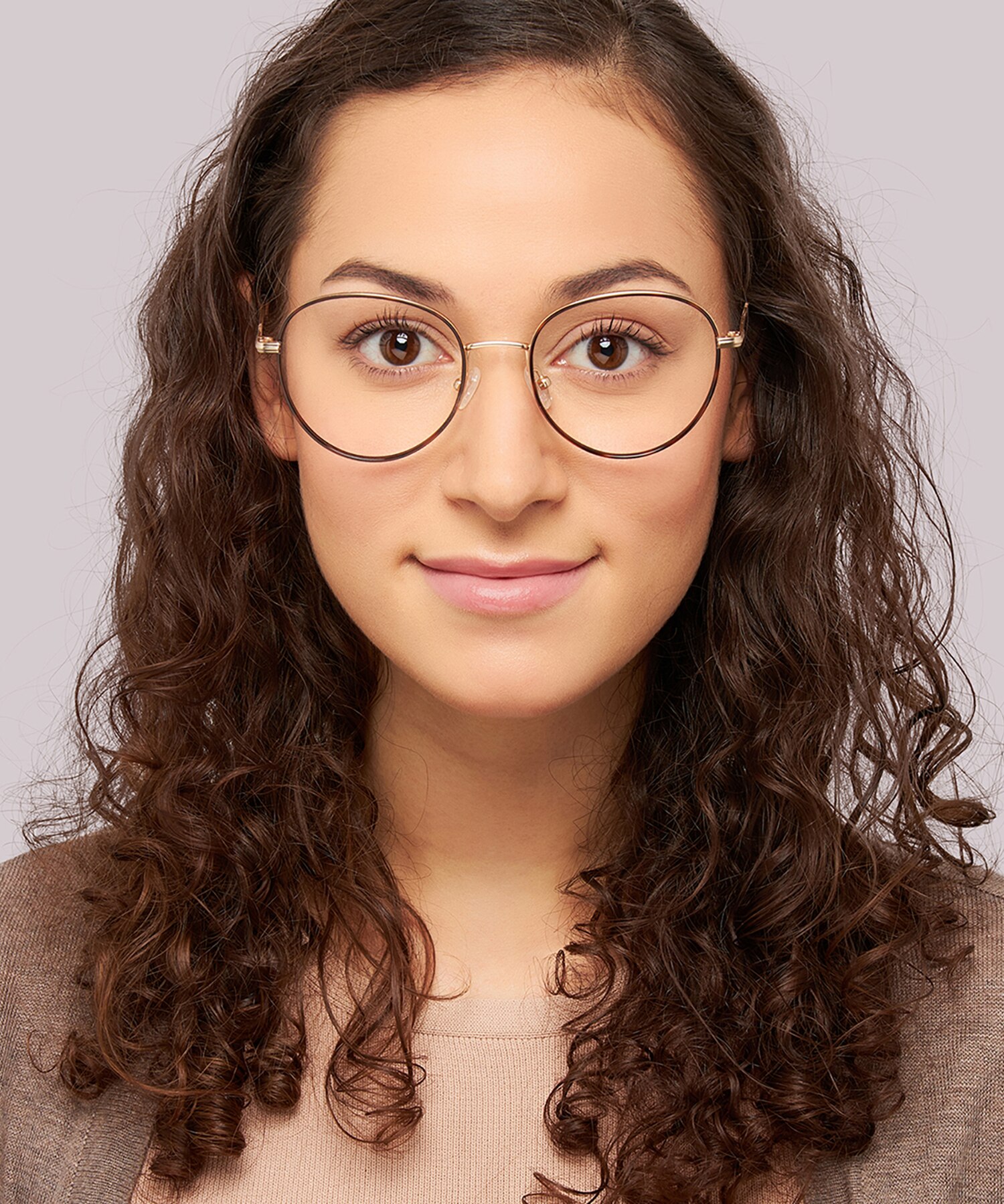 Debden Matte Gold & Honey MetalEyeglass Frames for Women for Glasses Direct