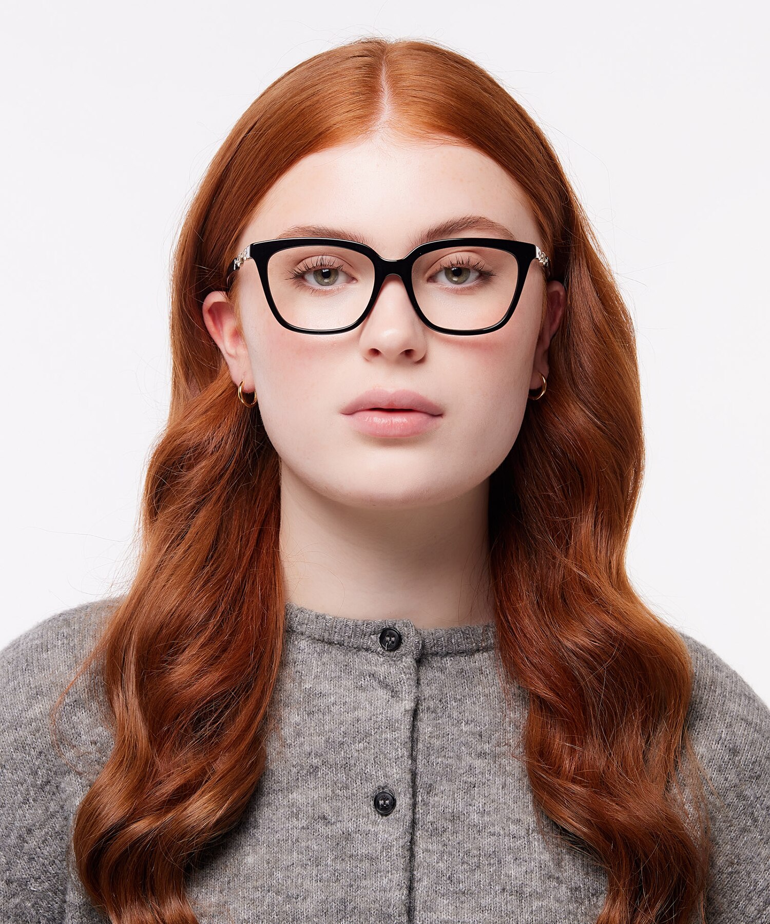EA3248 Shiny Black AcetateEyeglass Frames for Women for Glasses Direct