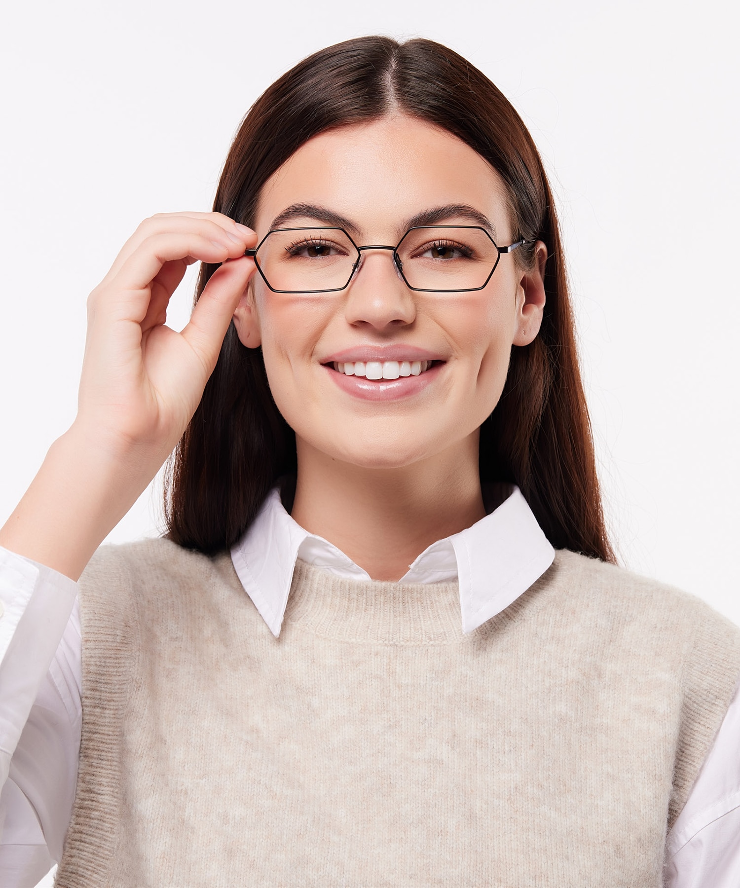 Yevi Optics Black MetalEyeglass Frames for Women for Glasses Direct
