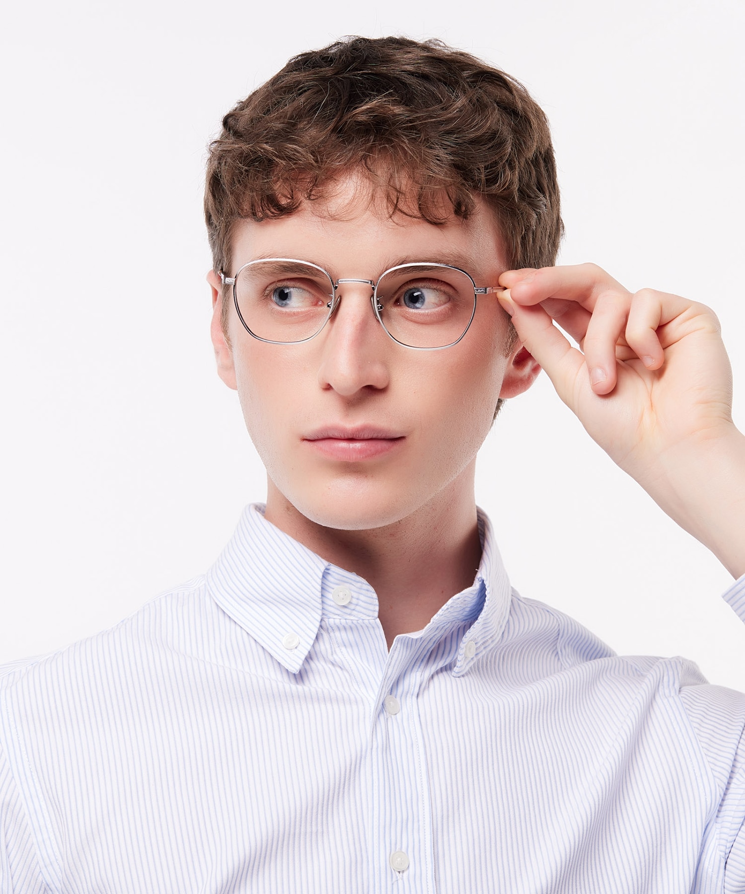 PH1230TD Shiny Brushed Silver TitaniumEyeglass Frames for Men for Glasses Direct