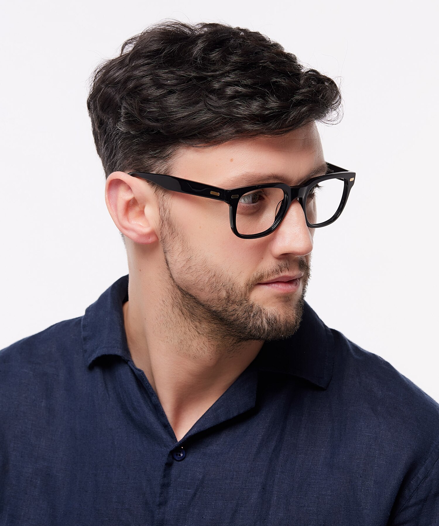 Kaiden Black AcetateEyeglass Frames for Men for Glasses Direct
