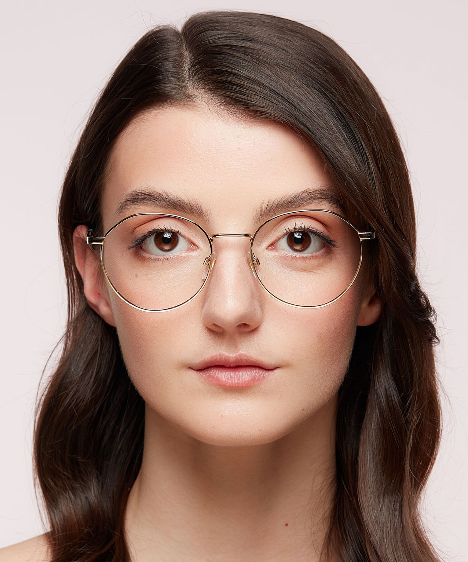 LV 1059 Gold MetalEyeglass Frames for Women for Glasses Direct