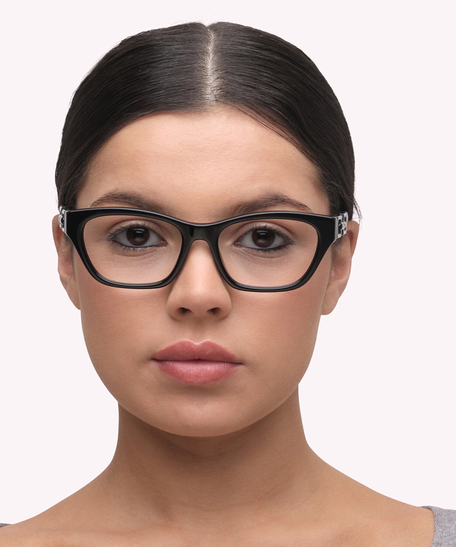 EA3223U Shiny Black AcetateEyeglass Frames for Women for Glasses Direct