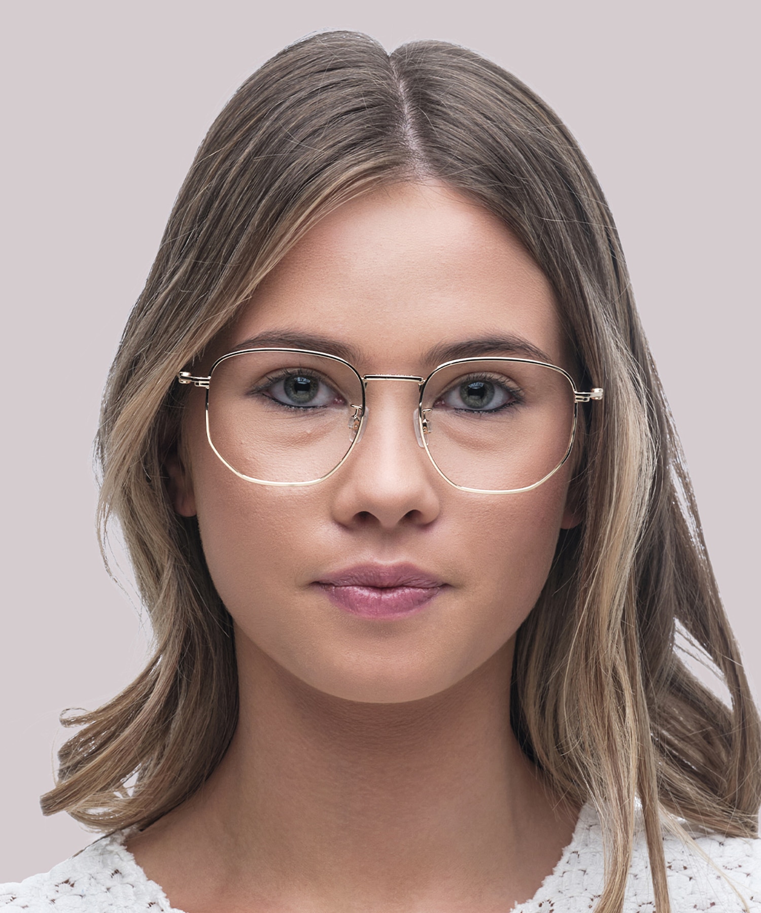 TJ 0076 Gold MetalEyeglass Frames for Women for Glasses Direct