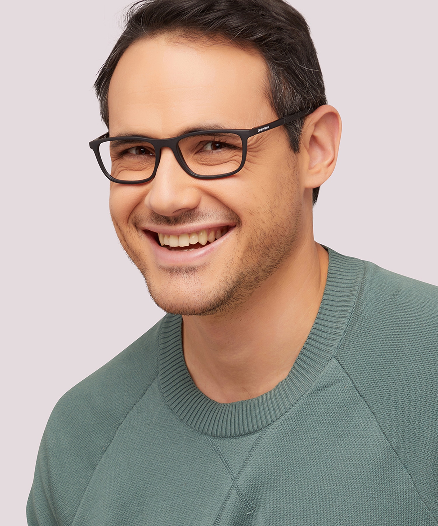 EA3069 Matte Black PlasticEyeglass Frames for Men for Glasses Direct