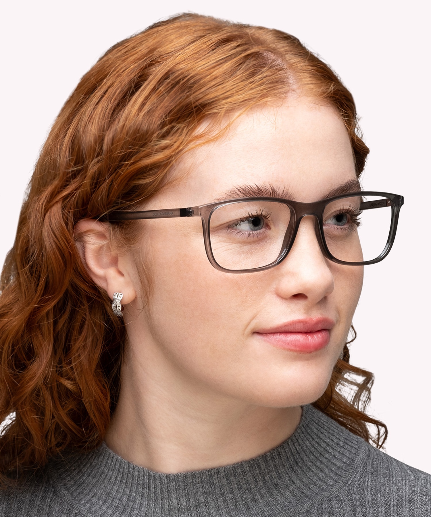 DG5027 Transparent Grey PlasticEyeglass Frames for Women for Glasses Direct
