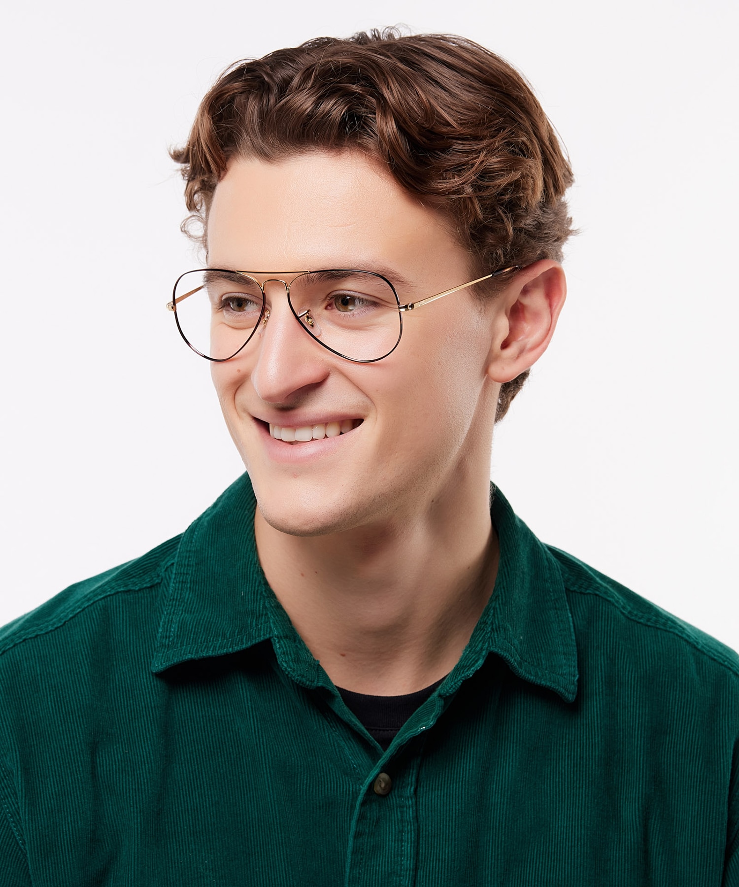 Aviator Optics Havana On Arista MetalEyeglass Frames for Men for Glasses Direct