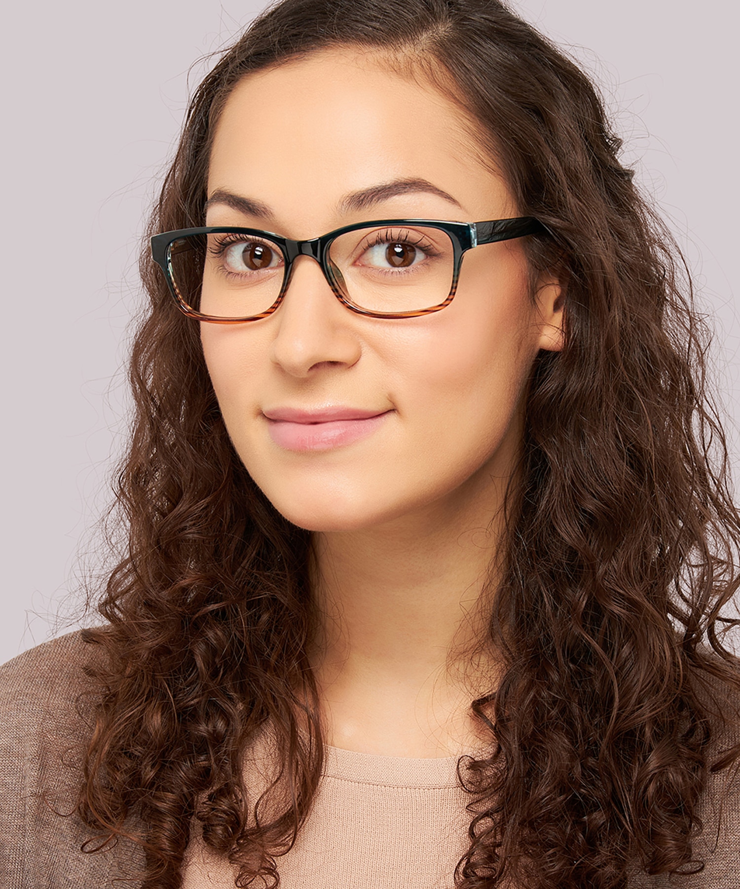 Dewy Blue & Brown PlasticEyeglass Frames for Women for Glasses Direct
