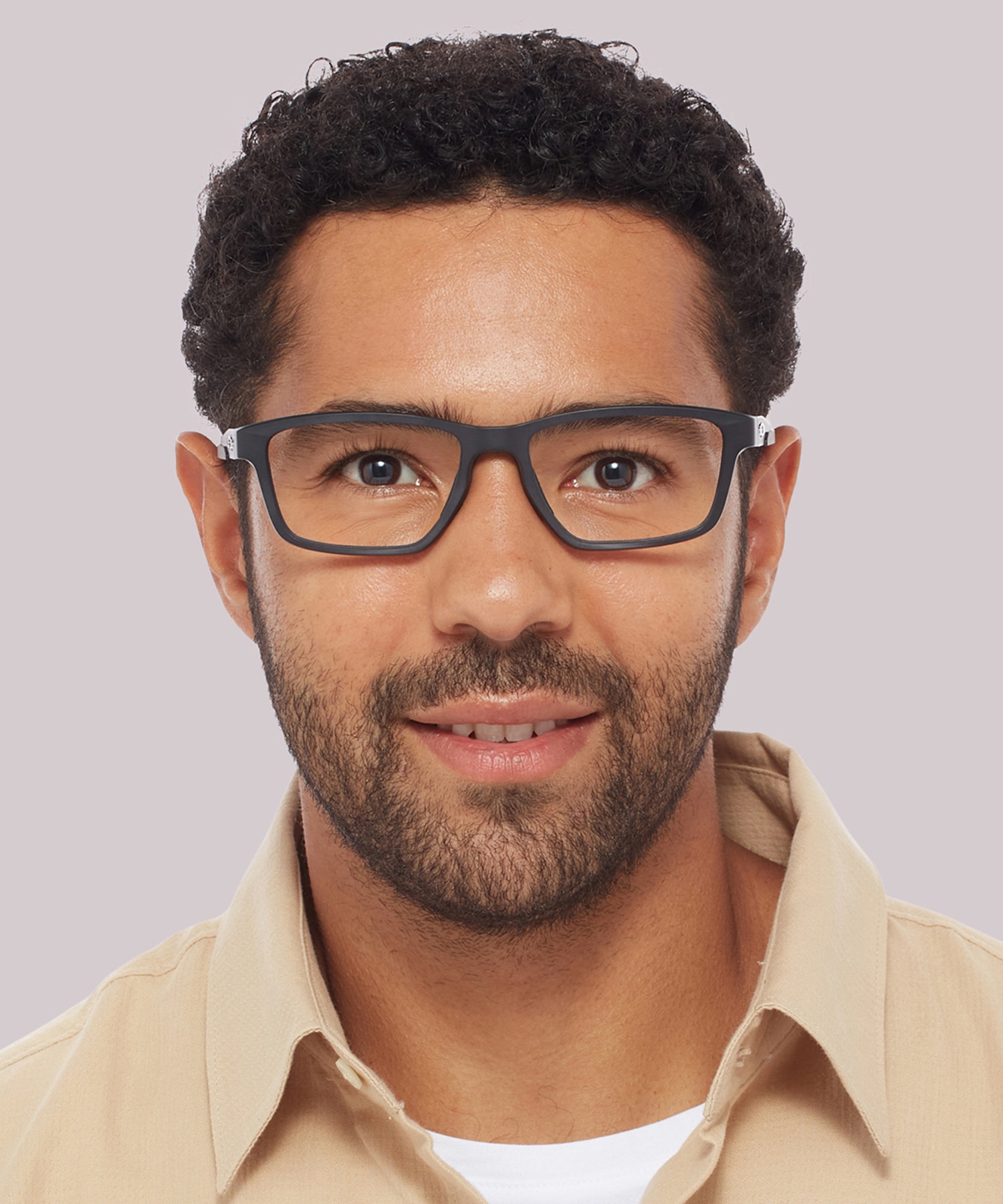 Metalink Satin Black PlasticEyeglass Frames for Men for Glasses Direct