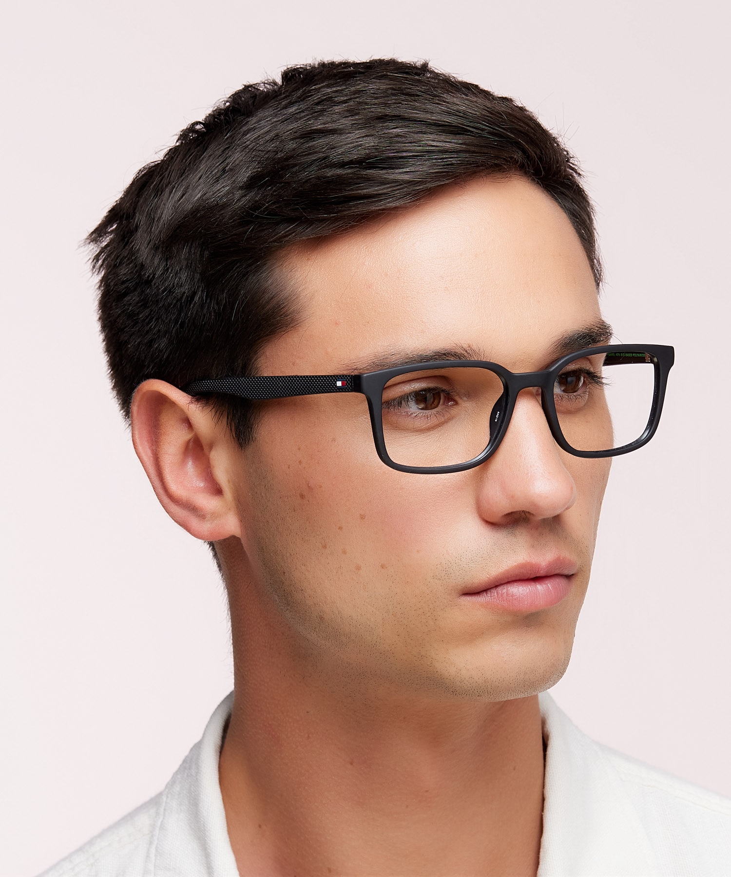 TH 2049 Black PlasticEyeglass Frames for Men for Glasses Direct