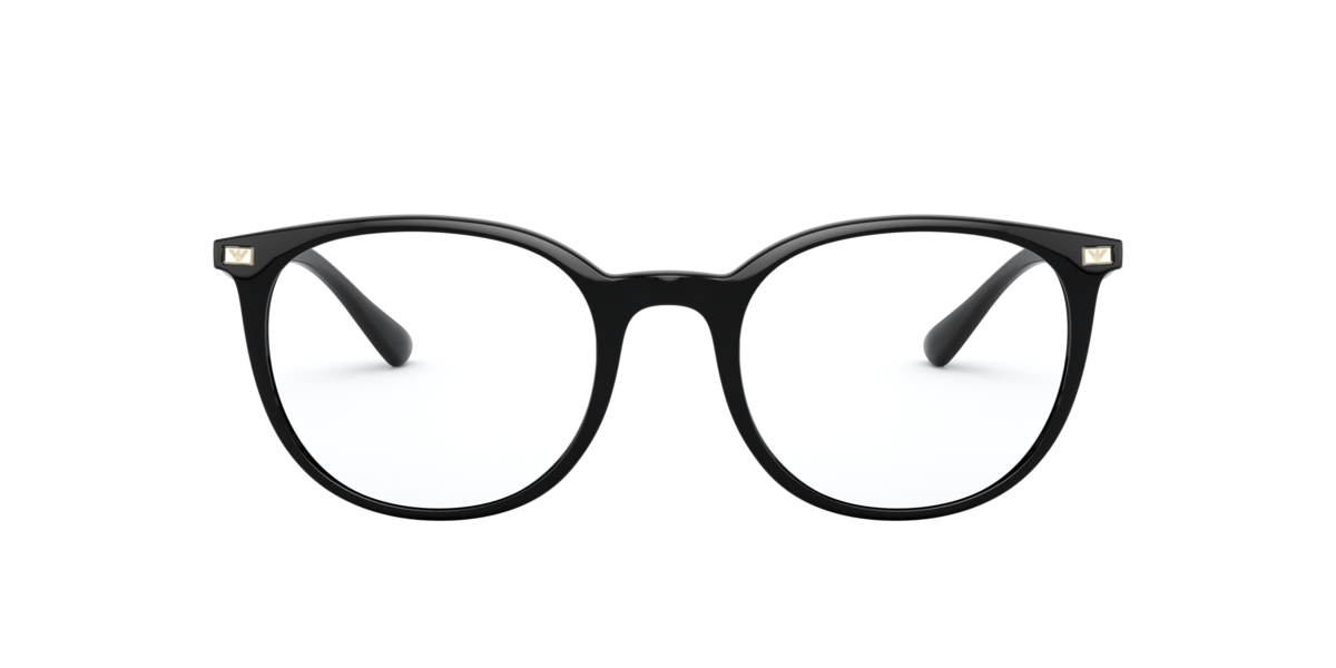 Emporio Armani EA 3168 Panto Glasses 52mm Black Acetate - Image 4