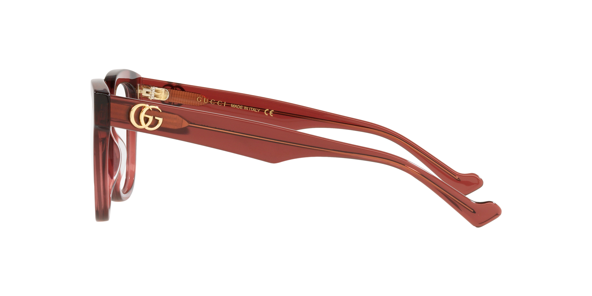 GG0958O Burgundy AcetateEyeglass Frames for Glasses Direct, Side View