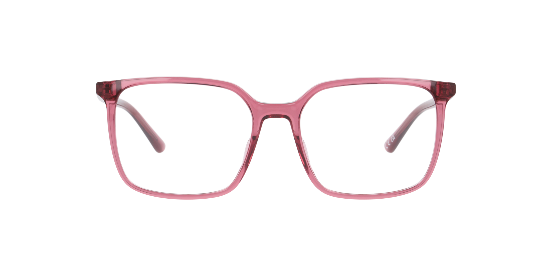 Mia Crystal Pink PlasticEyeglass Frames for Glasses Direct, Front View