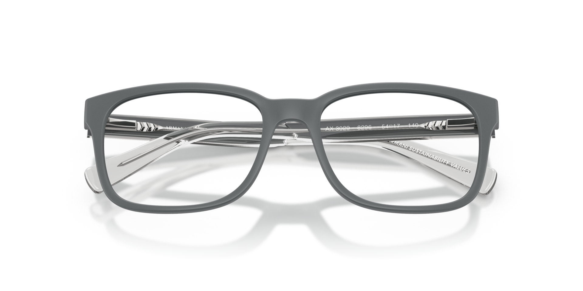 AX3029 Matte Grey PlasticEyeglass Frames for Glasses Direct, Closed View