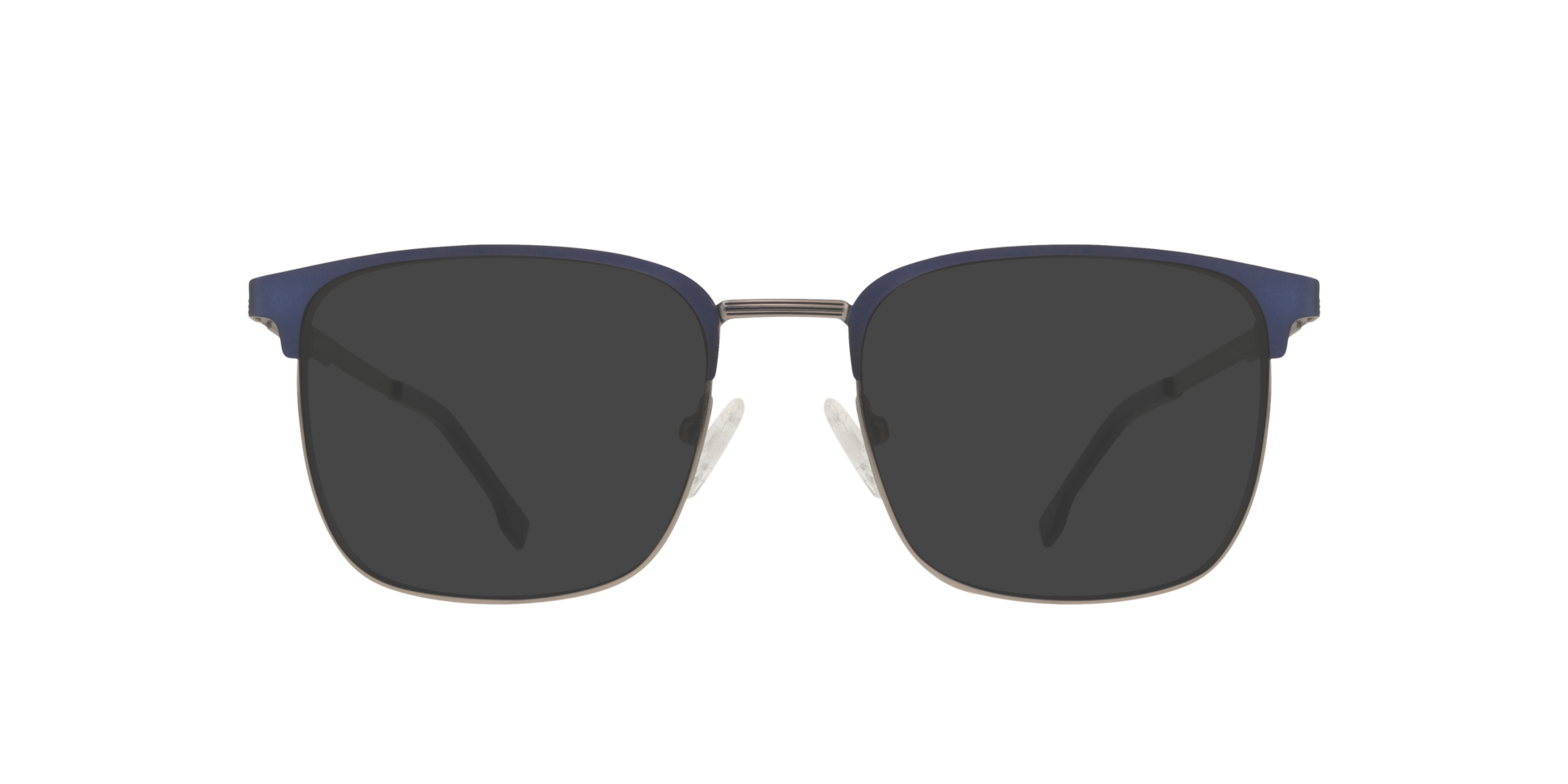 Lock Navy Blue & Gunmetal MetalEyeglass Frames for Glasses Direct, with Tinted Lenses
