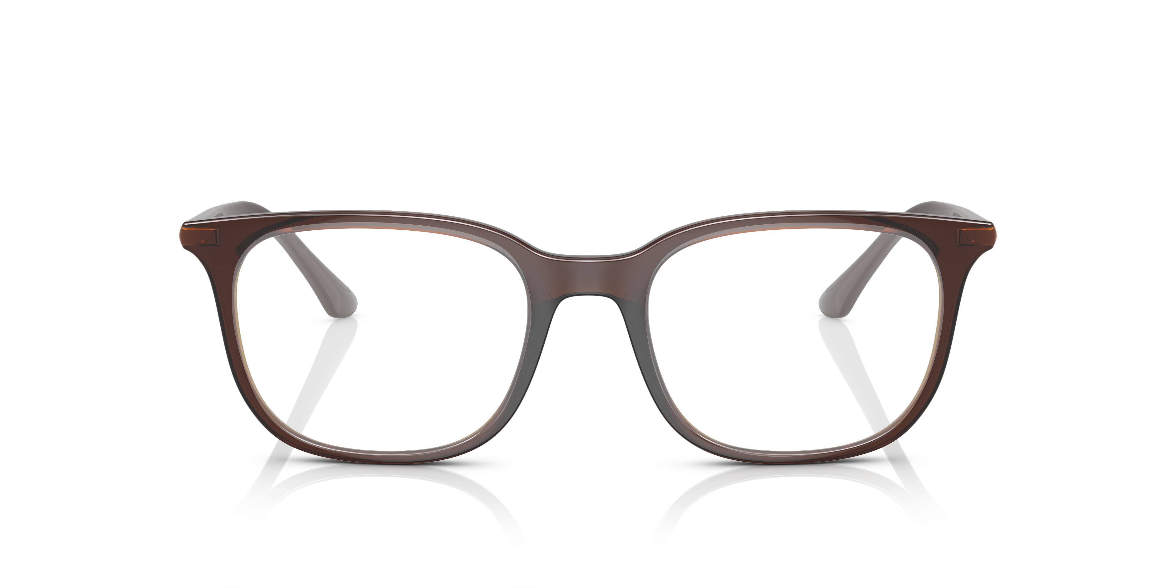 RB7211 Transparent Brown PlasticEyeglass Frames for Glasses Direct, Front View
