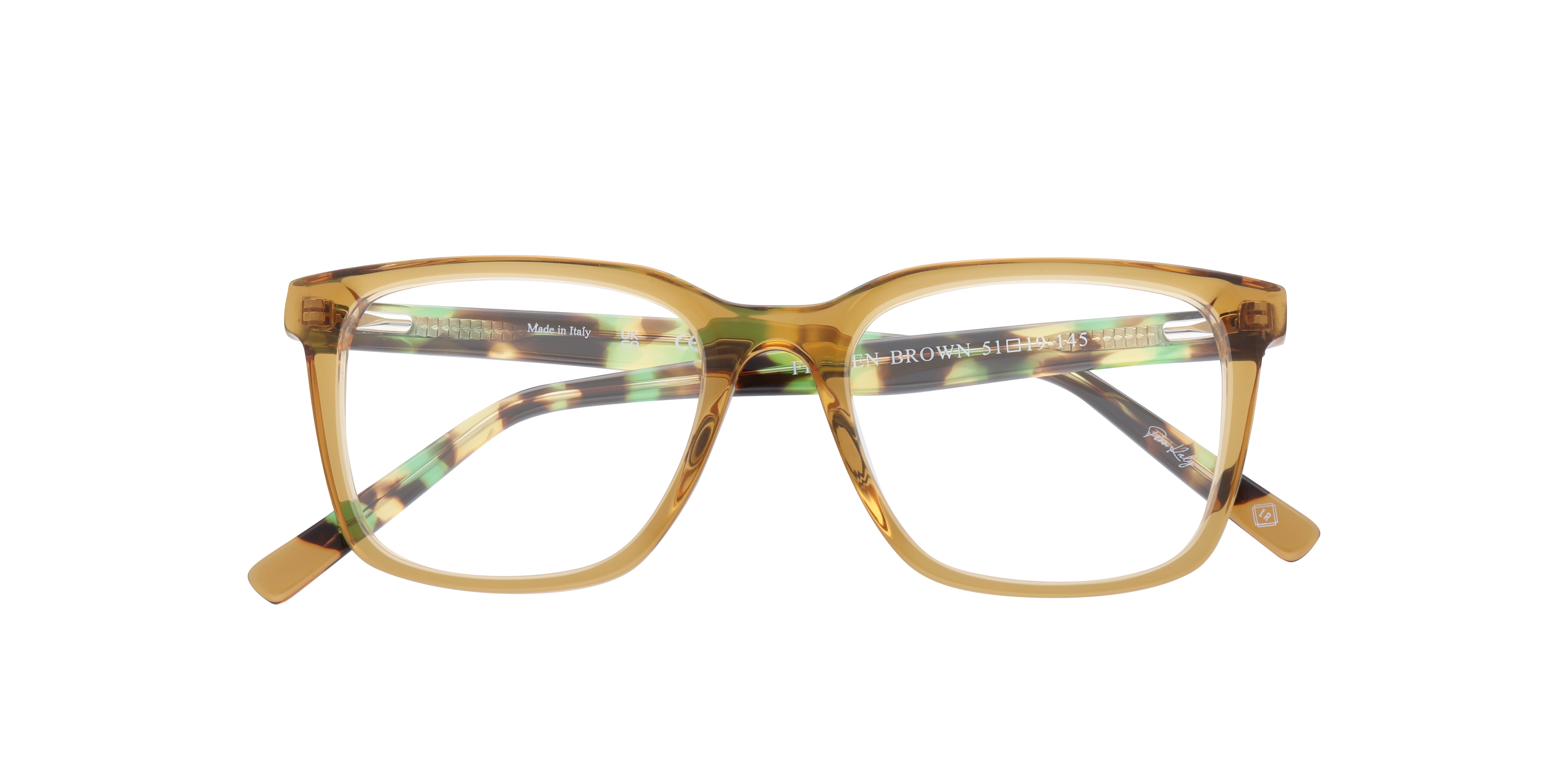 FIFTEEN Brown AcetateEyeglass Frames for Glasses Direct, Closed View